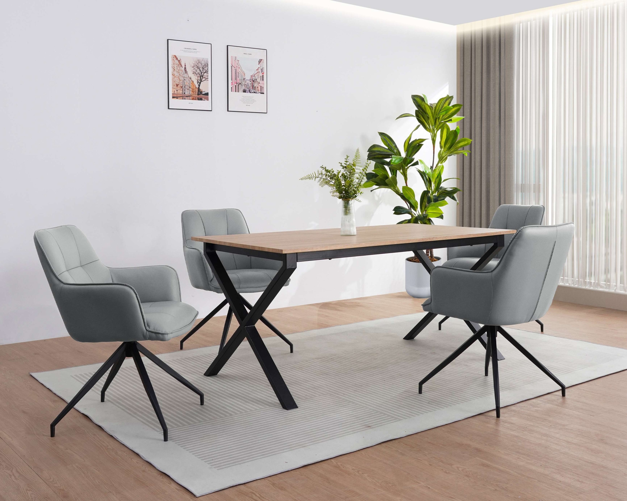 OTTO home Esszimmerstuhl »Cardiff« () 1 Stk.Sitzschale 360° drehbar, Kunstleder Bezug, Sitzhöhe 49 cm