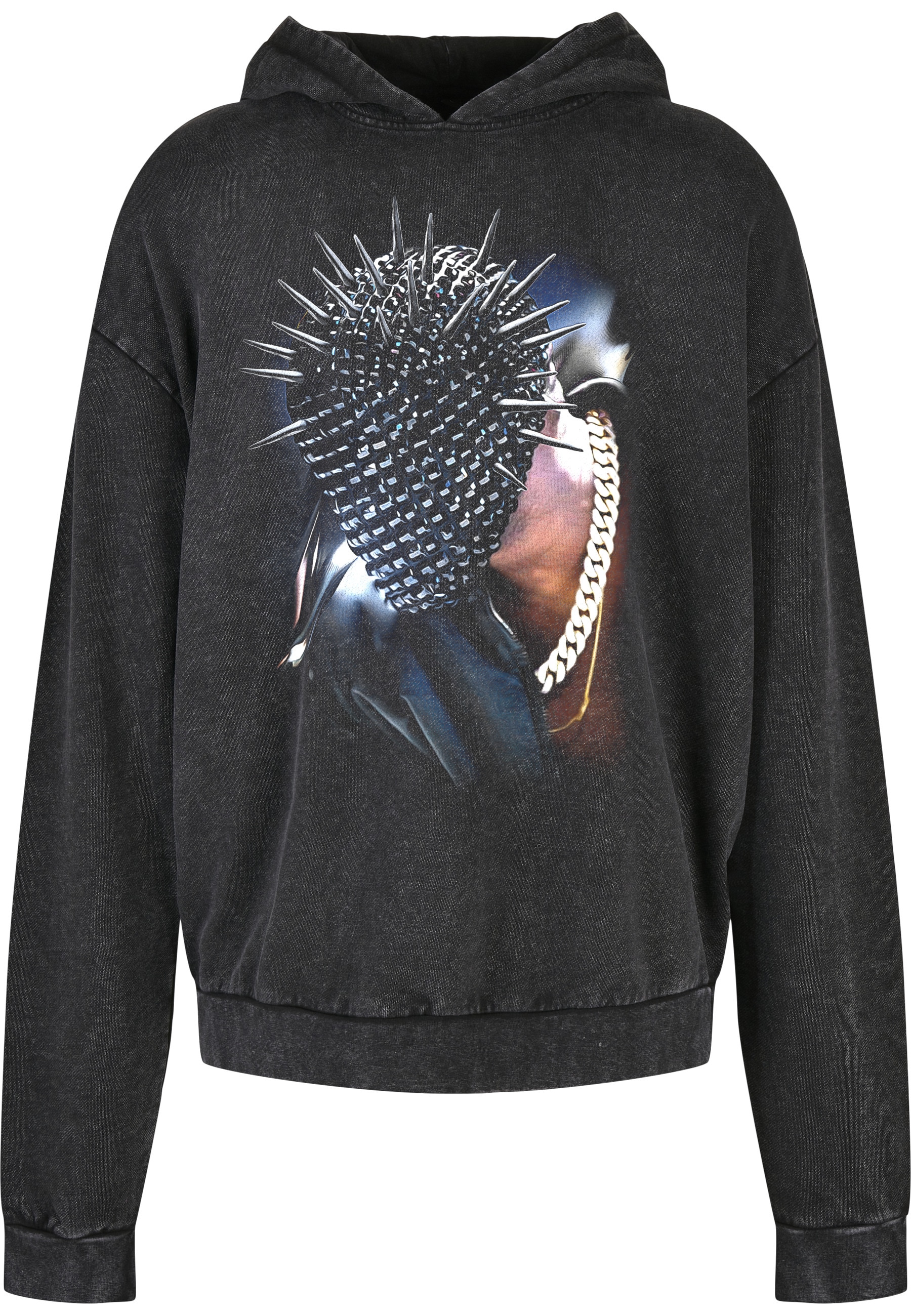 Upscale by Mister Tee Hoodie "Upscale by Mister Tee Thorned Mask Oversize Hoody", 1