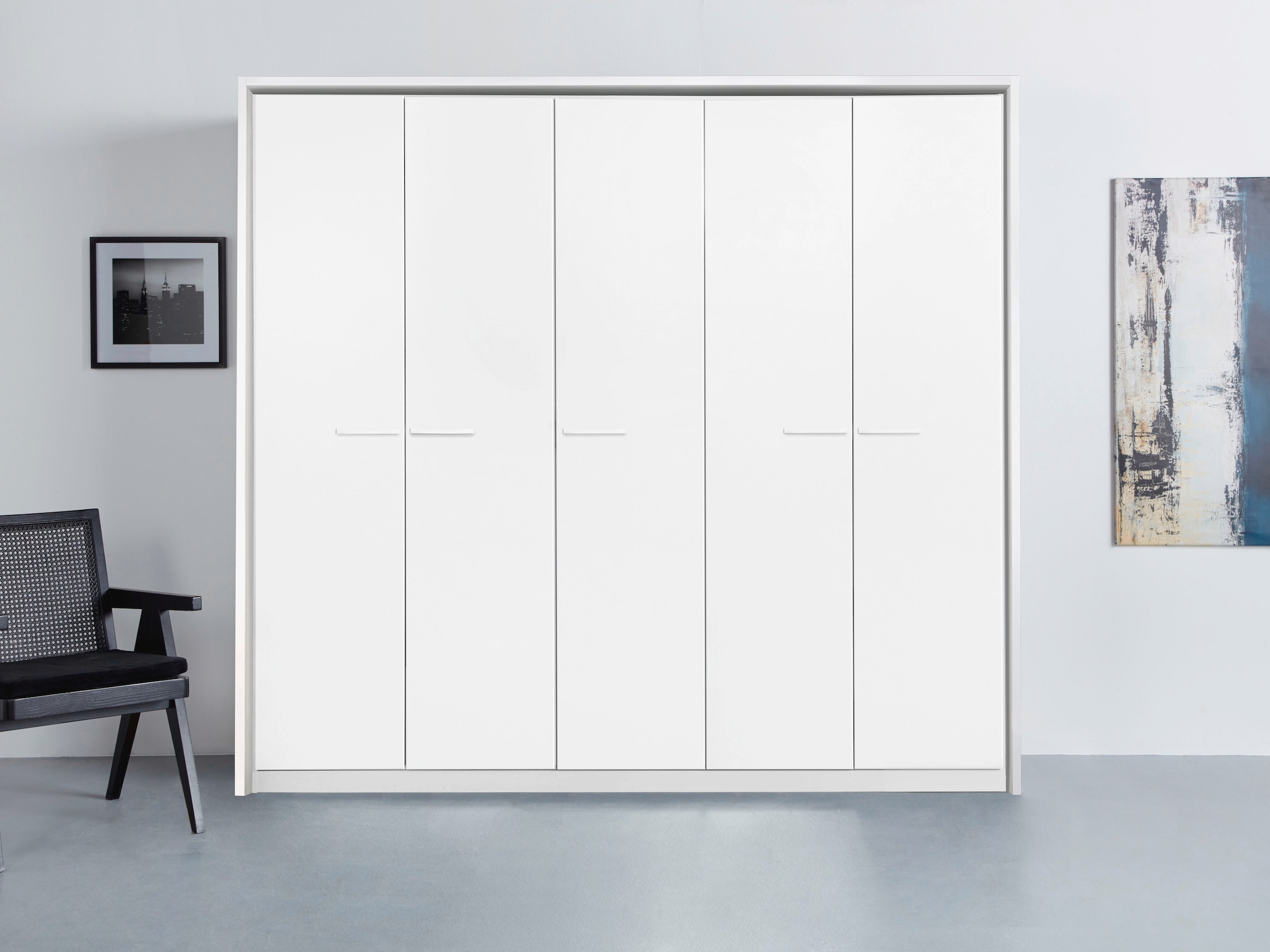 OTTO home "Mehrzweckschrank Aktenschrank Möbel Mietswohnung Schlafzimmer OTELI" erhältlich in Breiten 230/275 cm inkl. Innenschubladen und extra Böden, inkl. Passepartout optional mit Beleuchtung MADE IN GERMANY