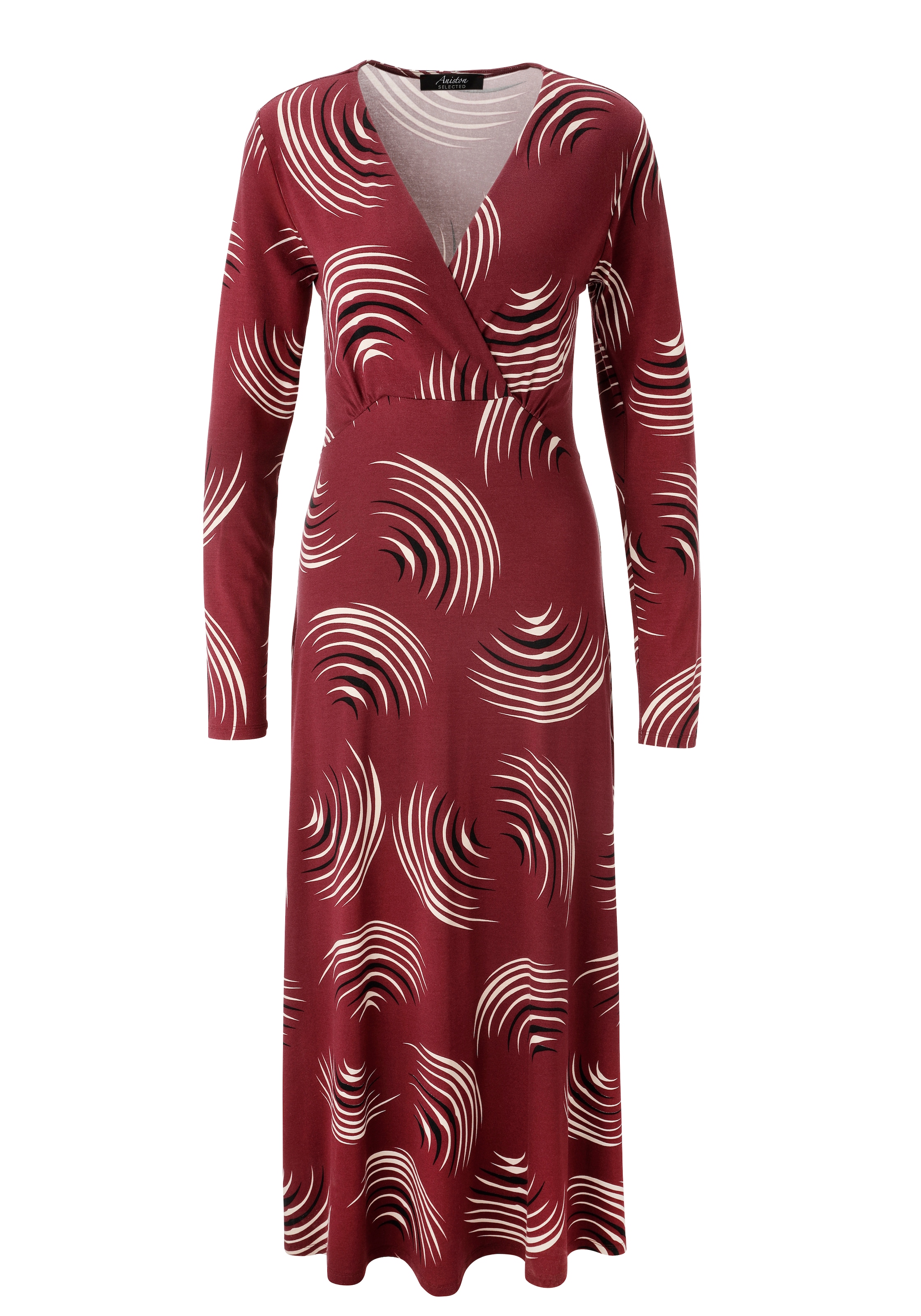 Aniston SELECTED Maxikleid, mit V-Ausschnitt in Wickeloptik und Unterbrustnaht - NEUE KOLLEKTION