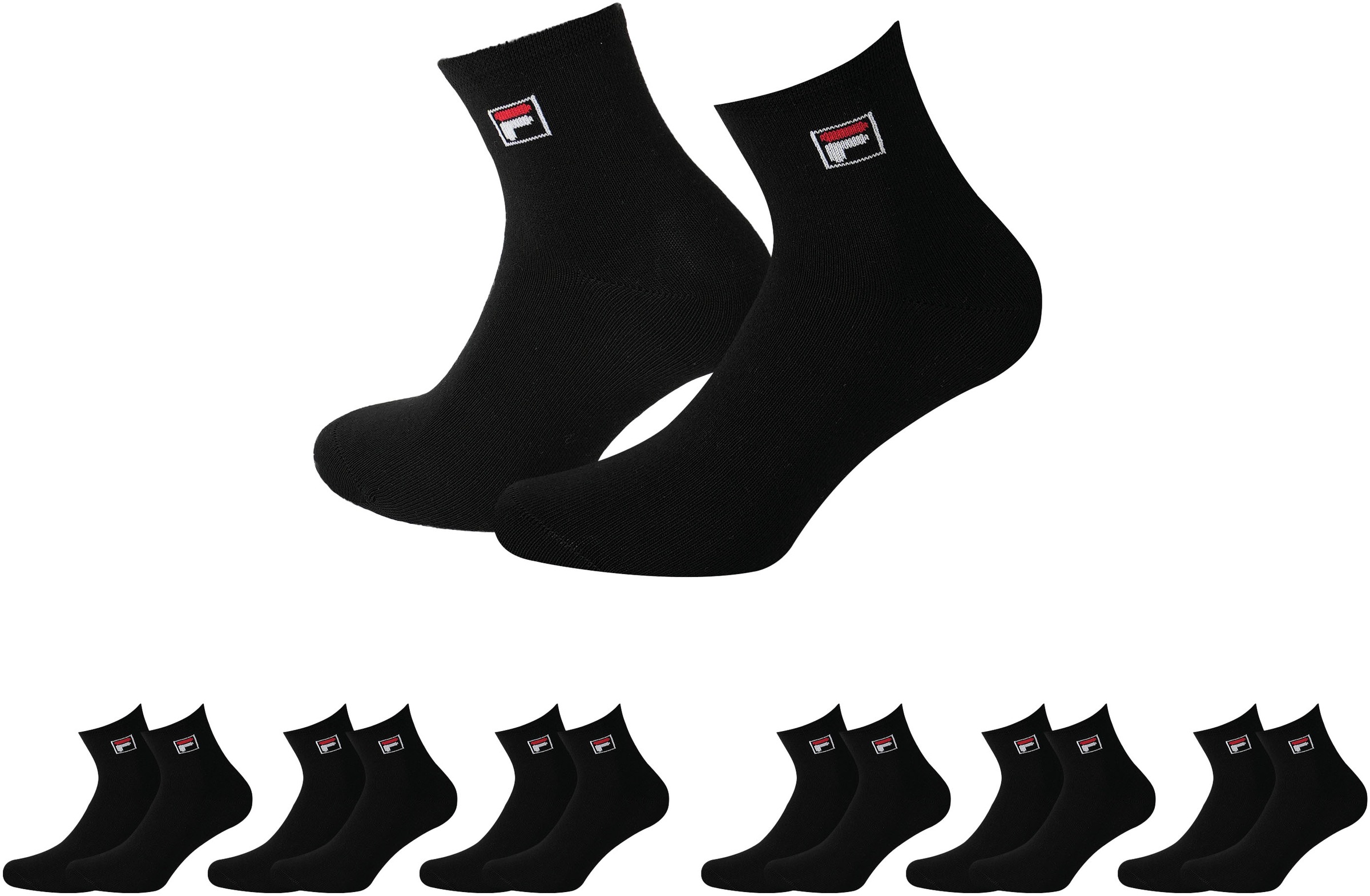 Fila Kurzsocken "UNISEX QUARTER PLAIN SOCKS" 6 Paar tlg. mit Logo-Schriftzu günstig online kaufen