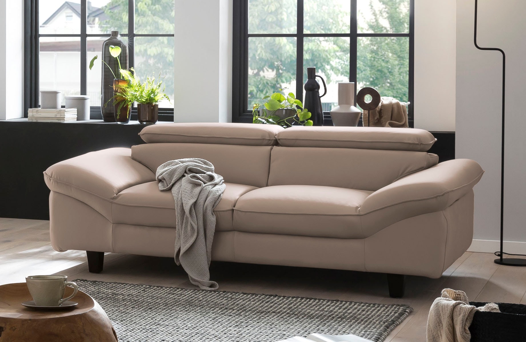 Home affaire 3-Sitzer »Pilot«, Big-Sofa mit Kopfteilverstellung