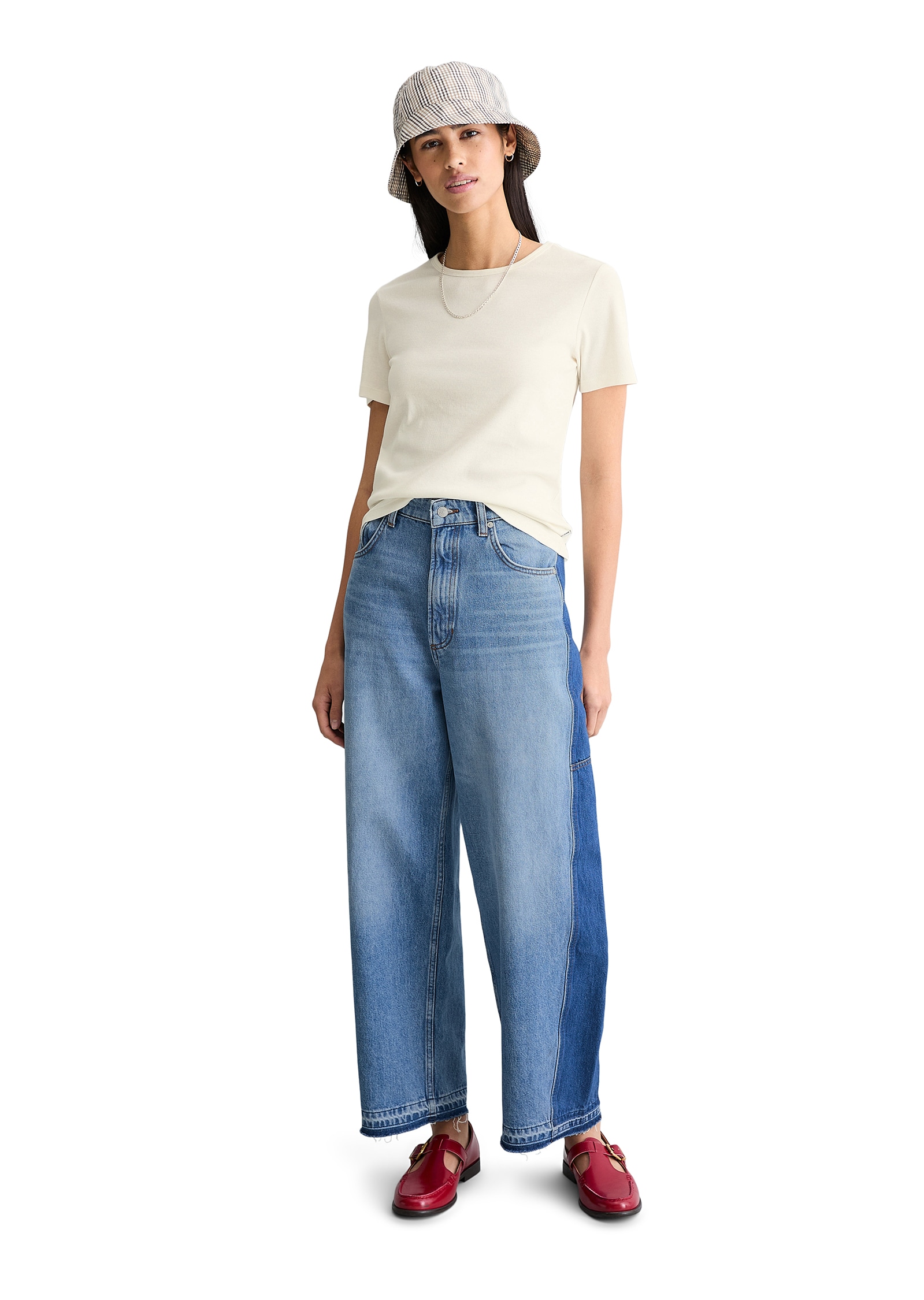 Marc O'Polo DENIM T-Shirt »aus weichem Rippjersey«