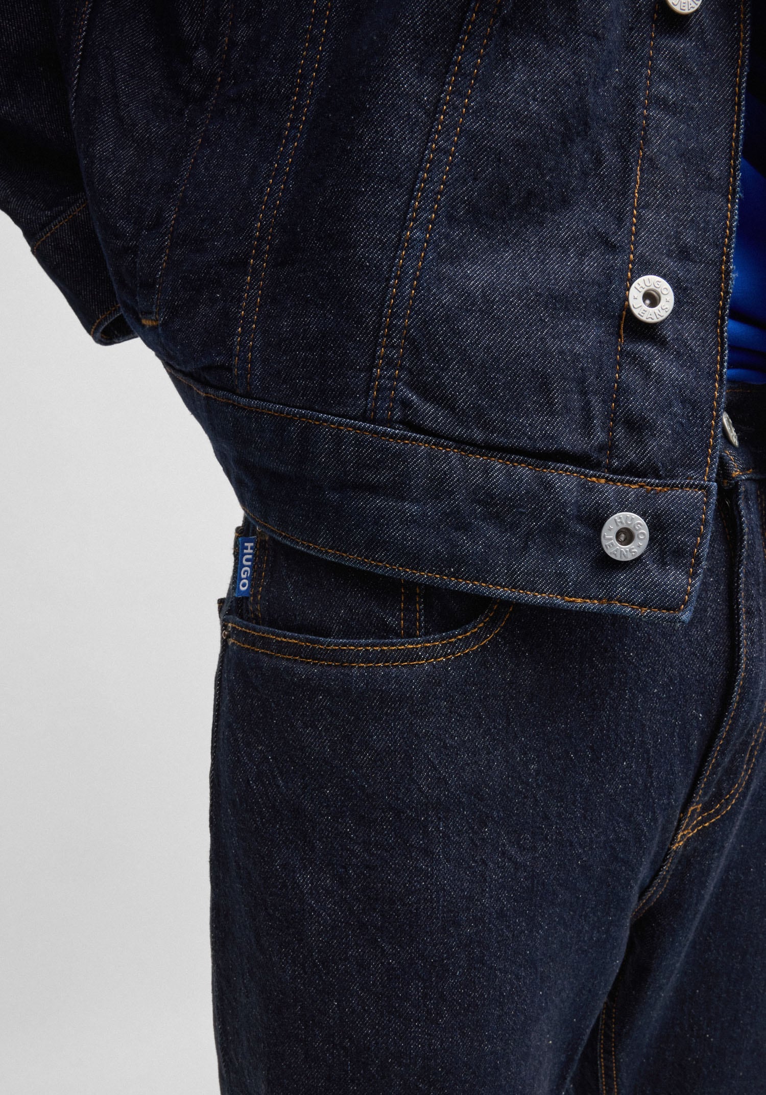 HUGO Blue Slim-fit-Jeans »Ash«, mit Stone-washed-Finish