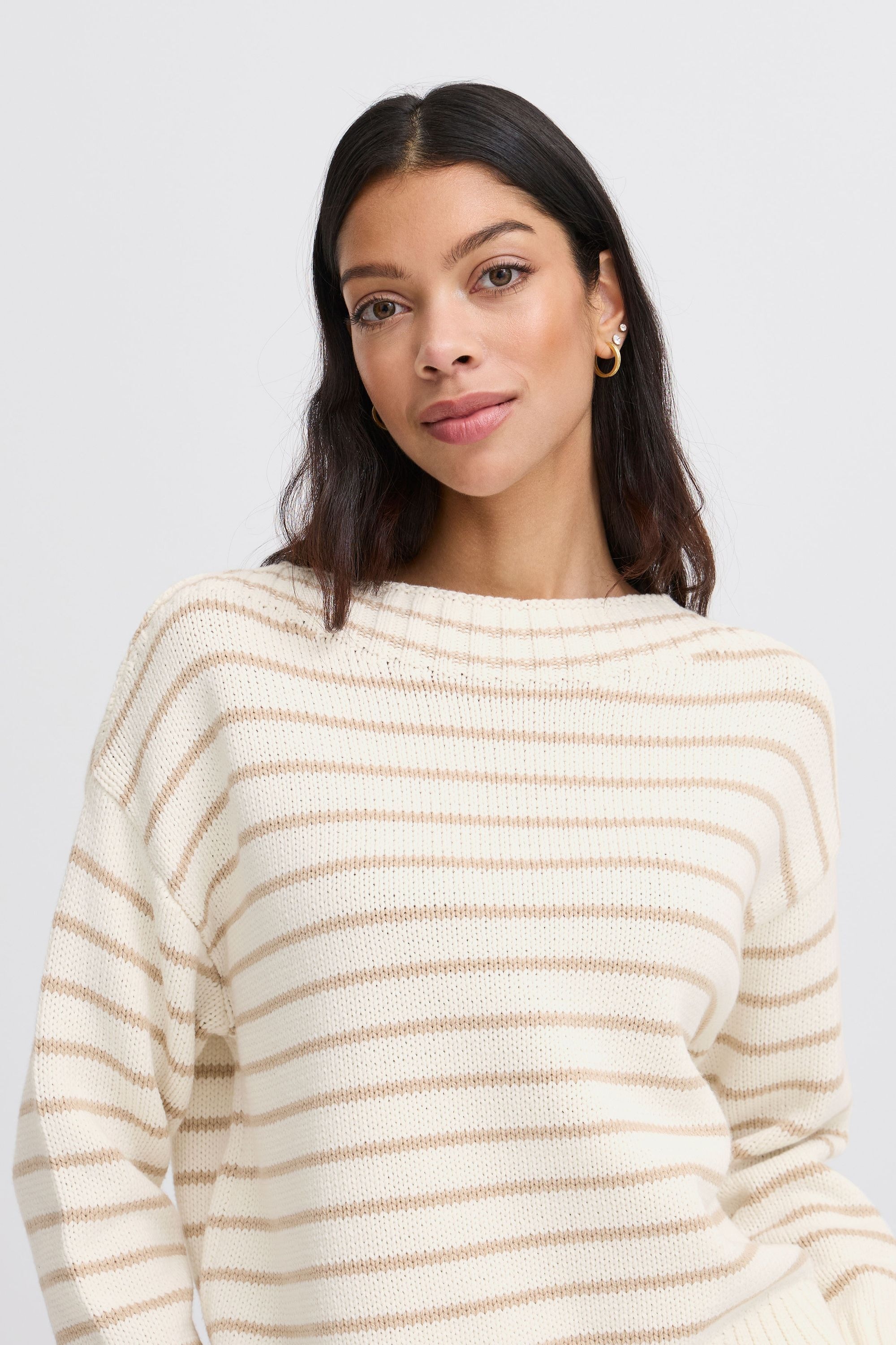 b.young Strickfleece-Pullover »Strickpullover BYNAGLA STRIPED JUMPER -«