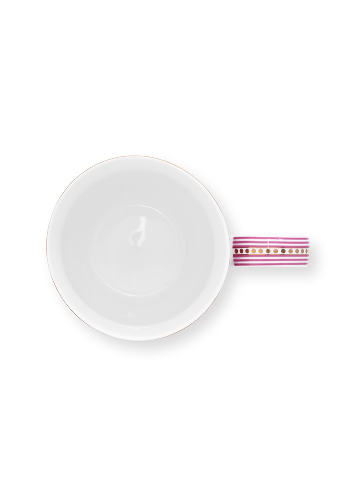 PiP Studio Becher »Flower Festival - Kamm Deko«, (Set, 4 tlg.), Kaffeetassen im 4er-Set, Blumenfest, mit Kamm Deko, 450 ml