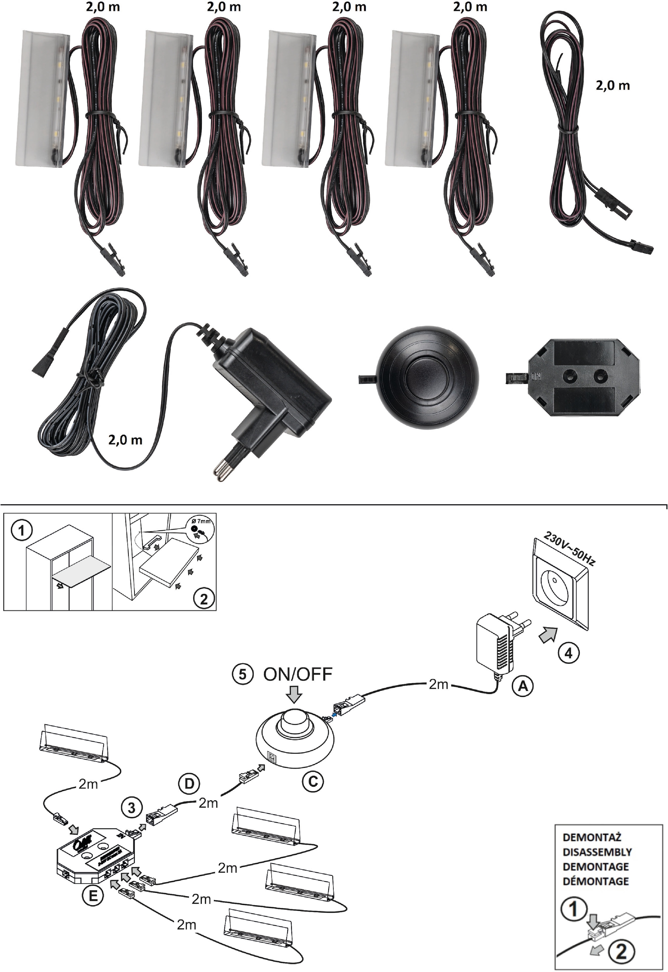 INOSIGN Lowboard »LOWBOARD VERA, wahlweise mit oder ohne Beleuchtung«, Modernes griffloses TV-Board, 180 cm TV-Schrank, stehend und hängend