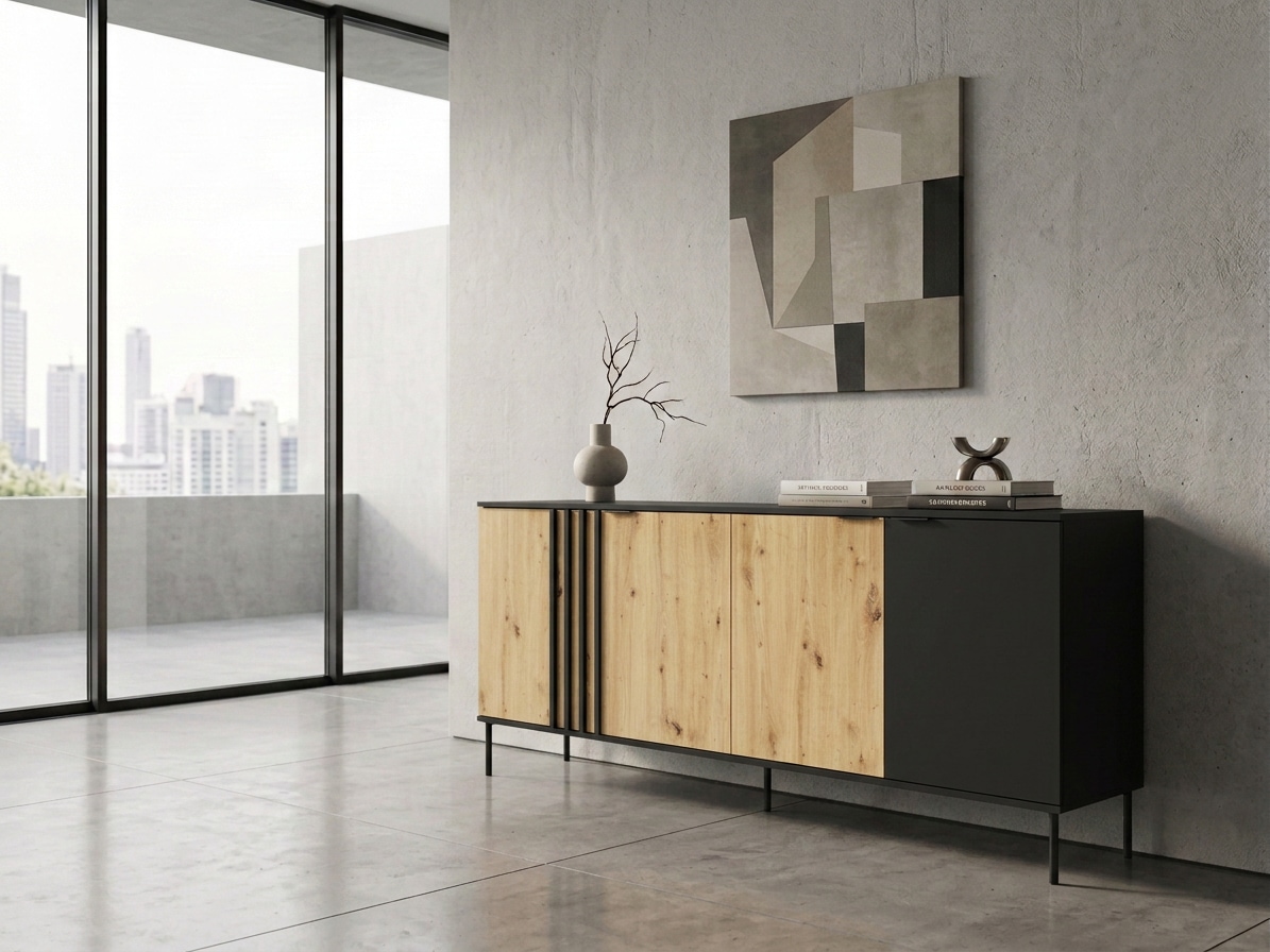 OTTO home Kommode »AELLOR Sideboard mit 4 Türen, viel Stauraum« Schubkastenkommode mit 6 Fächer, modernes Design