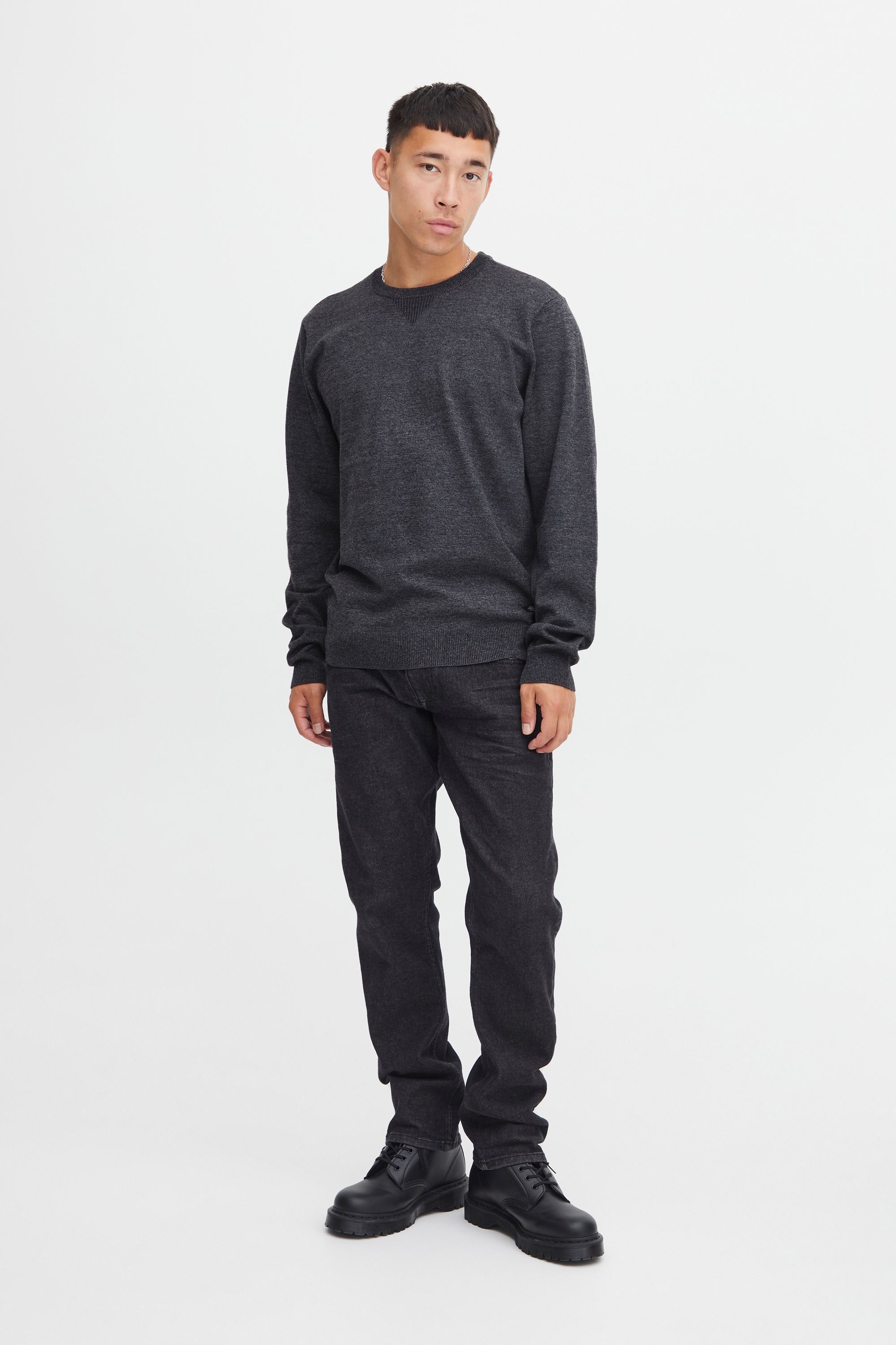 Longpullover BLEND "Sweatshirt BHBruton", Herren, Gr. M, schwarz, Obermaterial: 100% Polyester PES., Sweatshirts Longpullover 5