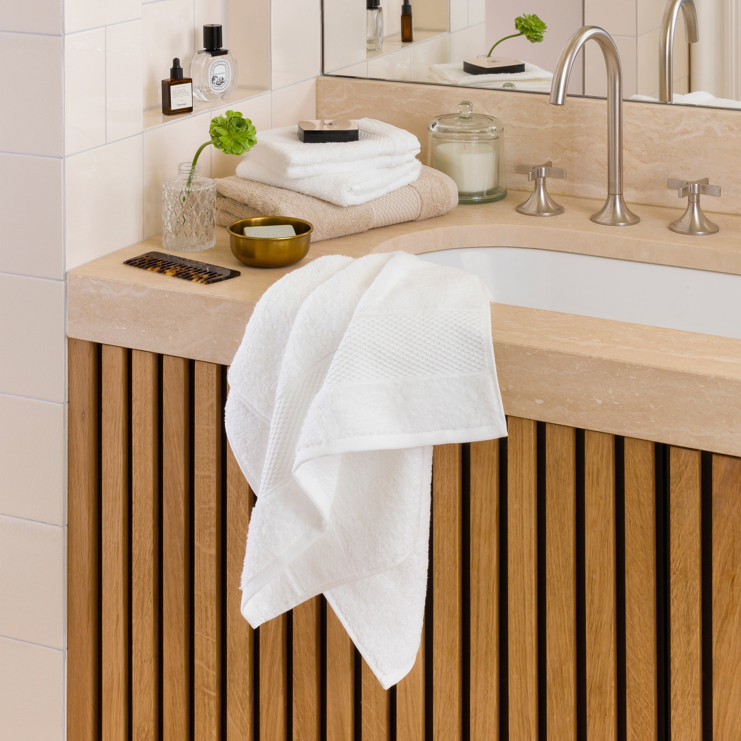 Möve Handtuch »Pure Luxury«, (1 St.), Handtuch mit Mesh-Bordüre, 100% Ägyptischer Baumwolle