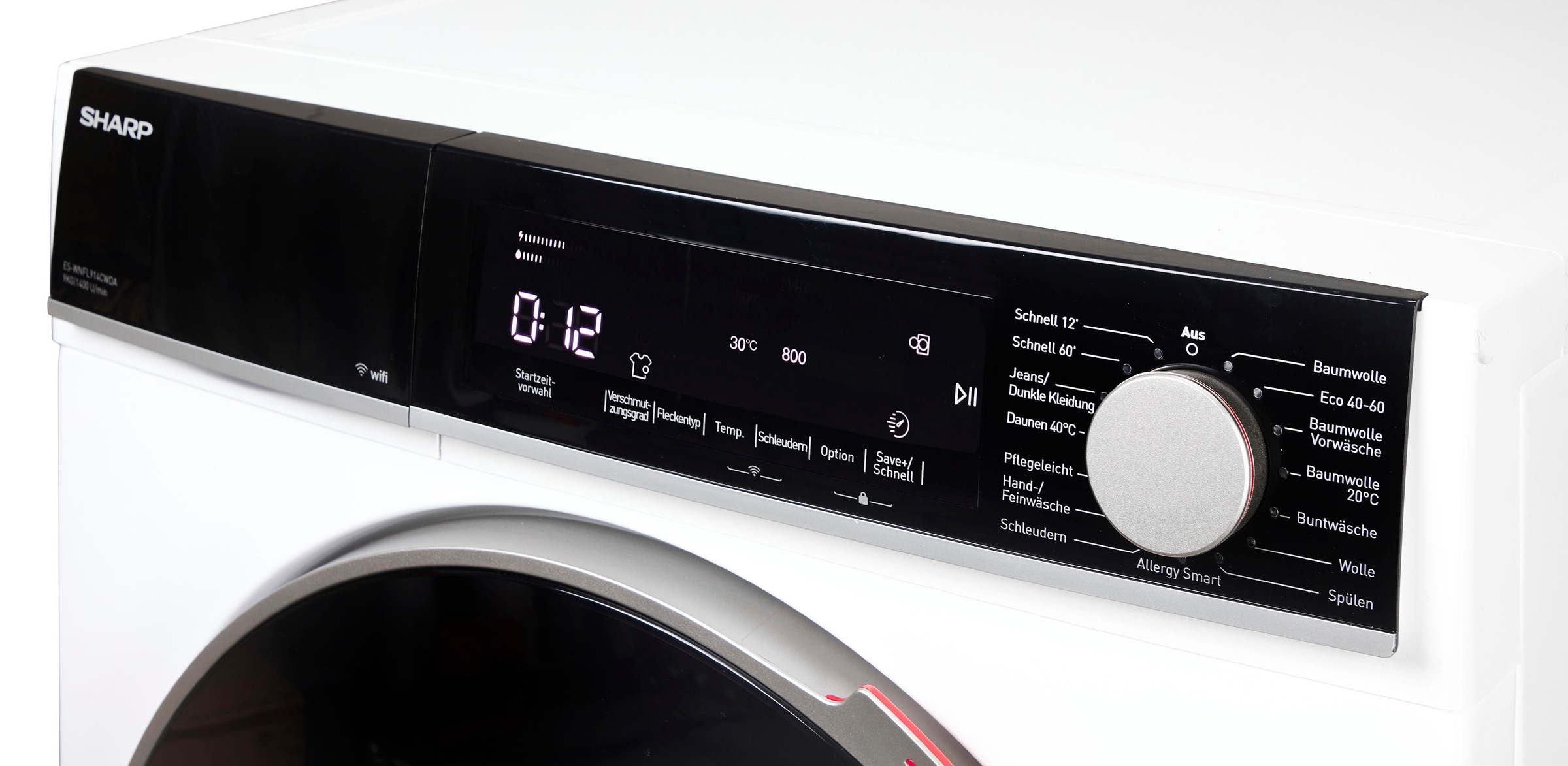 Sharp Waschmaschine »ES-WNFL914CWDA-DE«, 9 kg, 1400 U/min