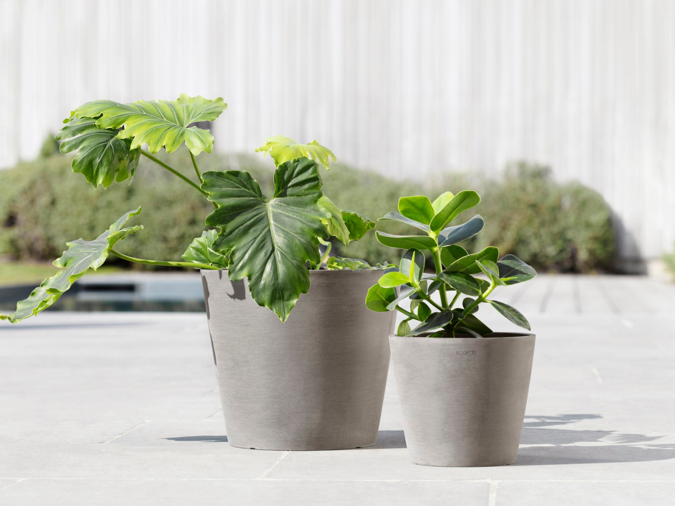 ECOPOTS Blumentopf »Amsterdam 20 + Wassersystem Taupe«, für innen und außen: frostsicher, bruchsicher und lichtbeständig