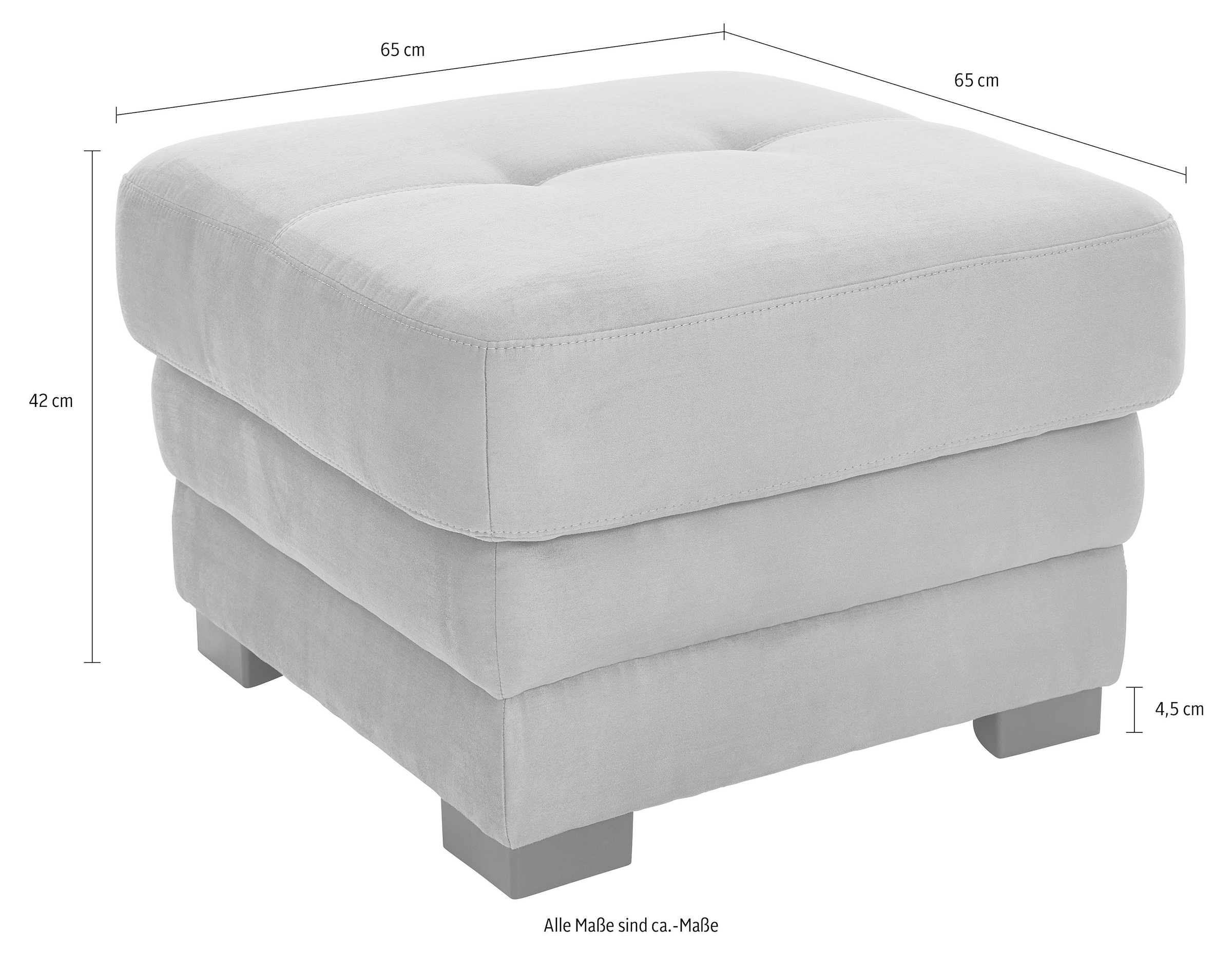 COTTA Polstergarnitur »Royale U-Form«, (Set), Set bestehend aus: Wohnlandschaft & Hocker