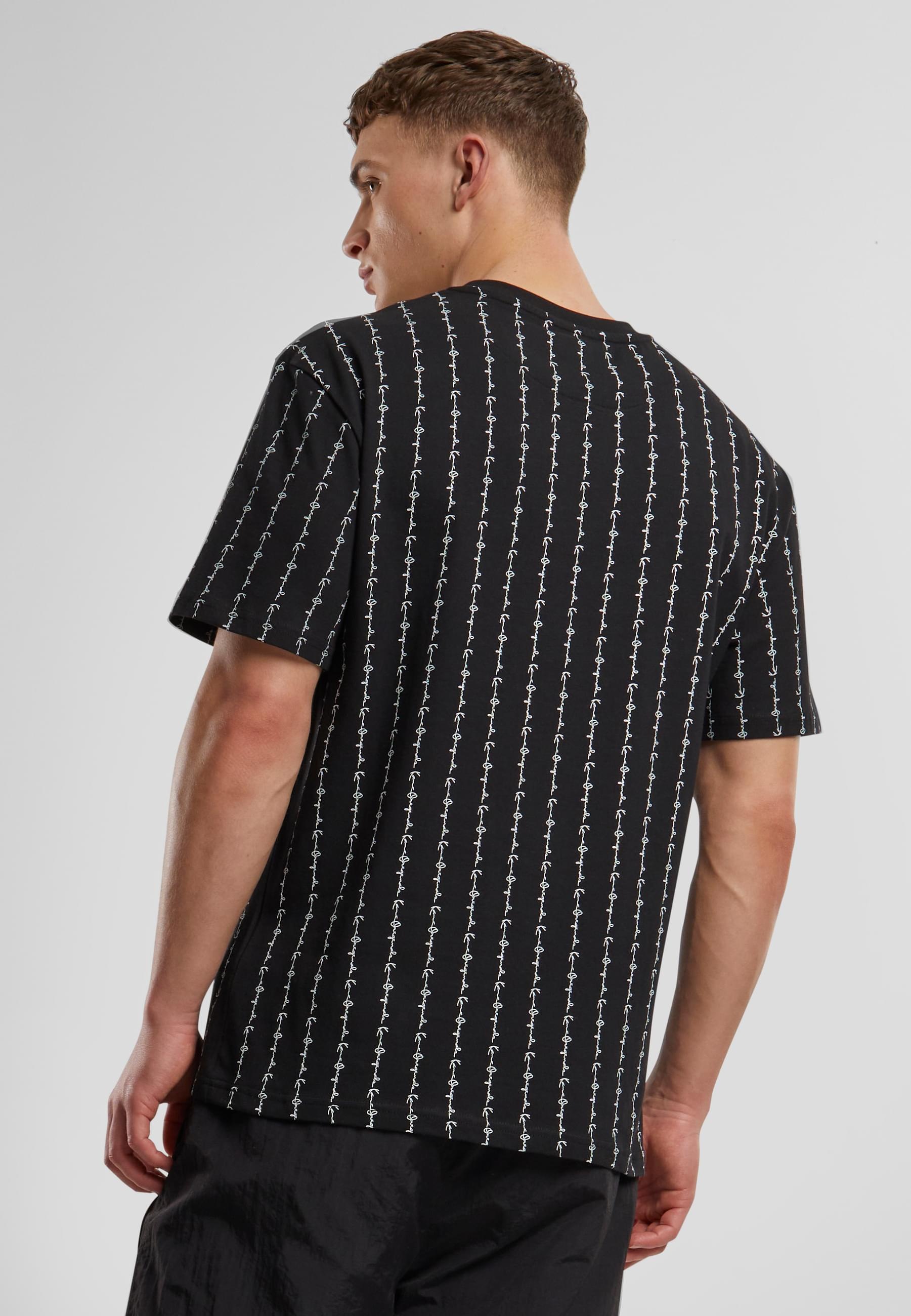 Karl Kani T-Shirt »Karl Kani Herren KKMQ12130BLK Signature Logo Pinstripe Tee«, (1 tlg.)
