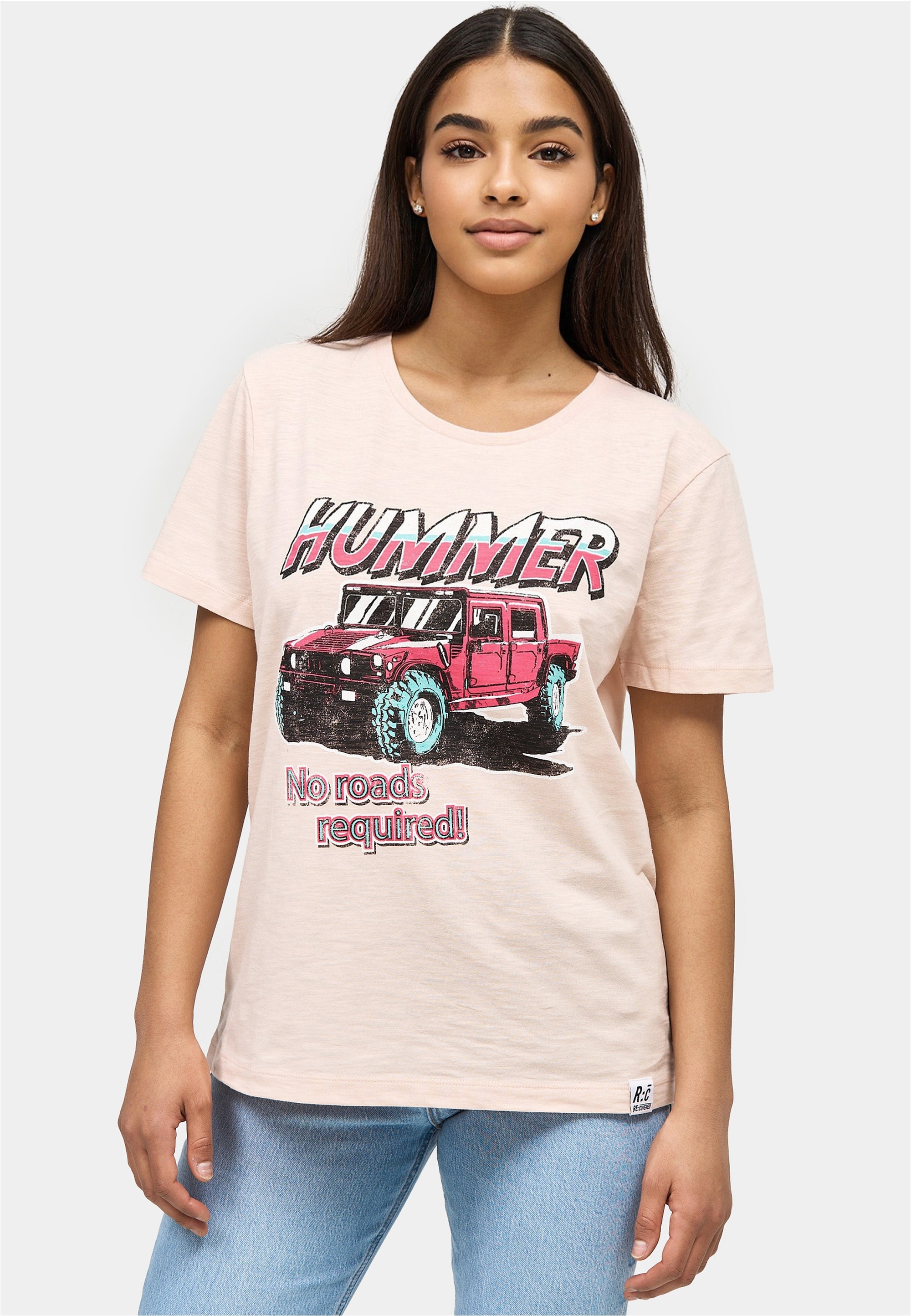 Recovered T-Shirt "No Roads Required Hummer", 1 Stk. mit coolem Print günstig online kaufen
