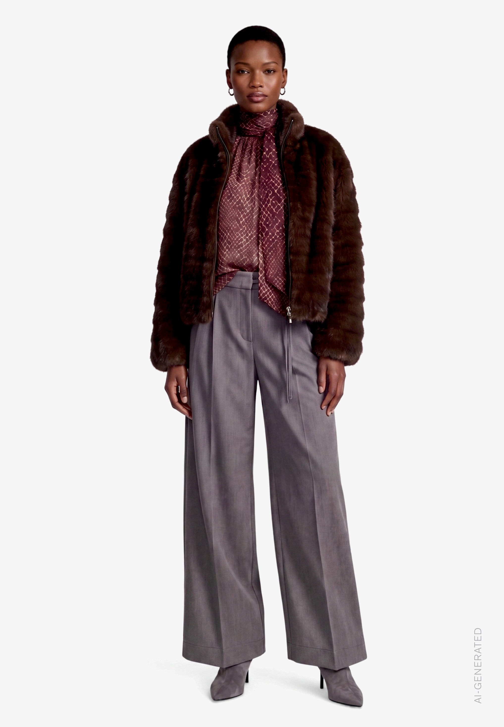Zero Langarmbluse Schluppenbluse mit Animalprint