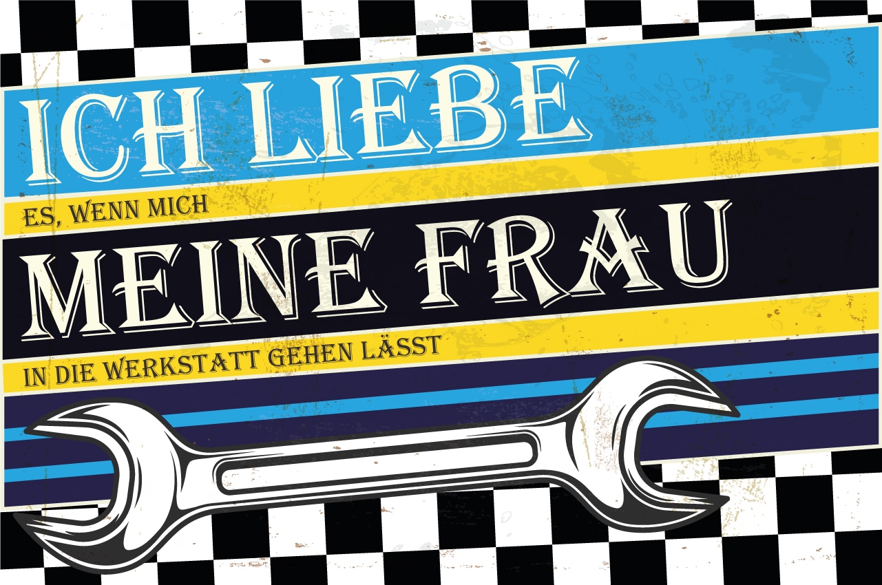 queence Alu-Dibond-Druck »Ich liebe meine Frau...