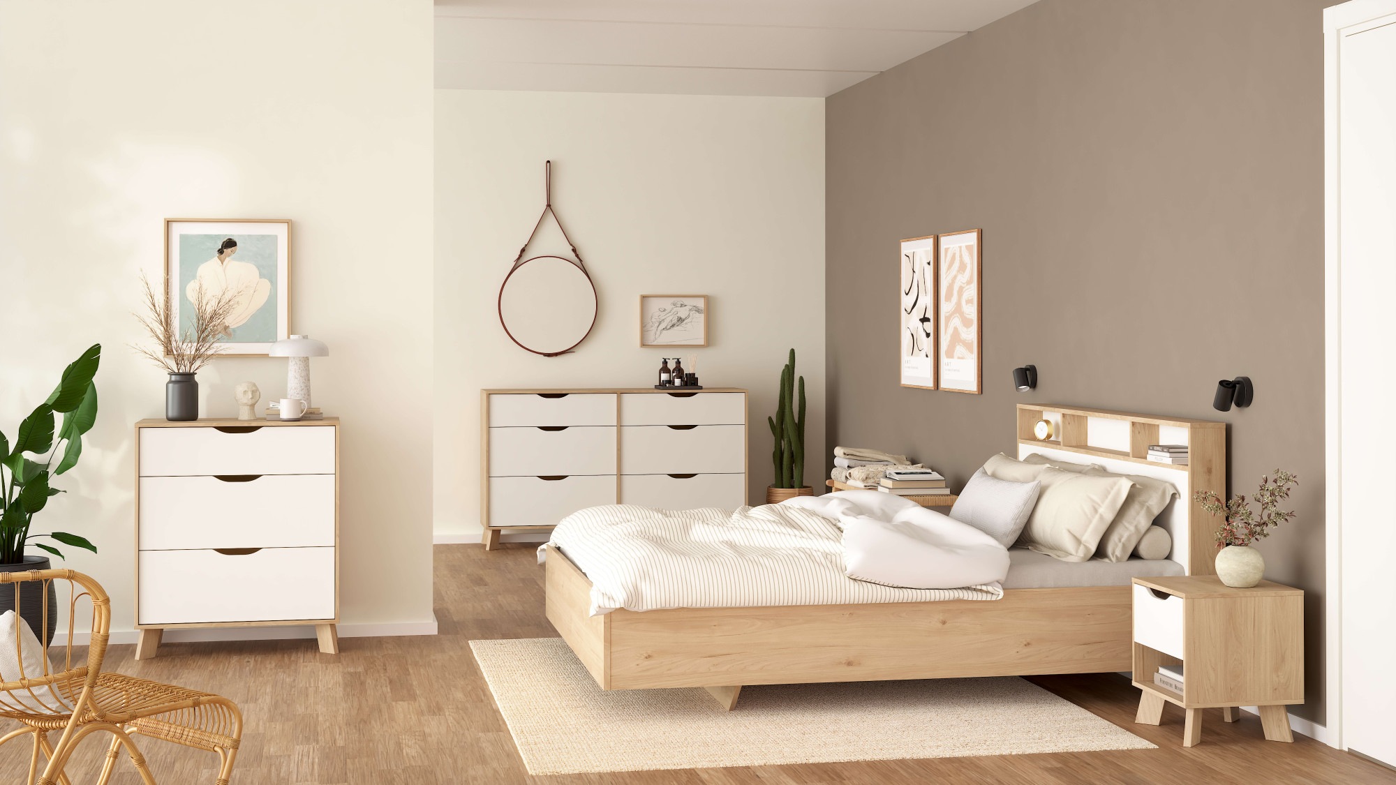 andas Kommode »Ikast, Schubladenschrank, Aufbewahrung, Stauraum«, 3 Schubladen, Eingriffsmulden, Breite 79 cm
