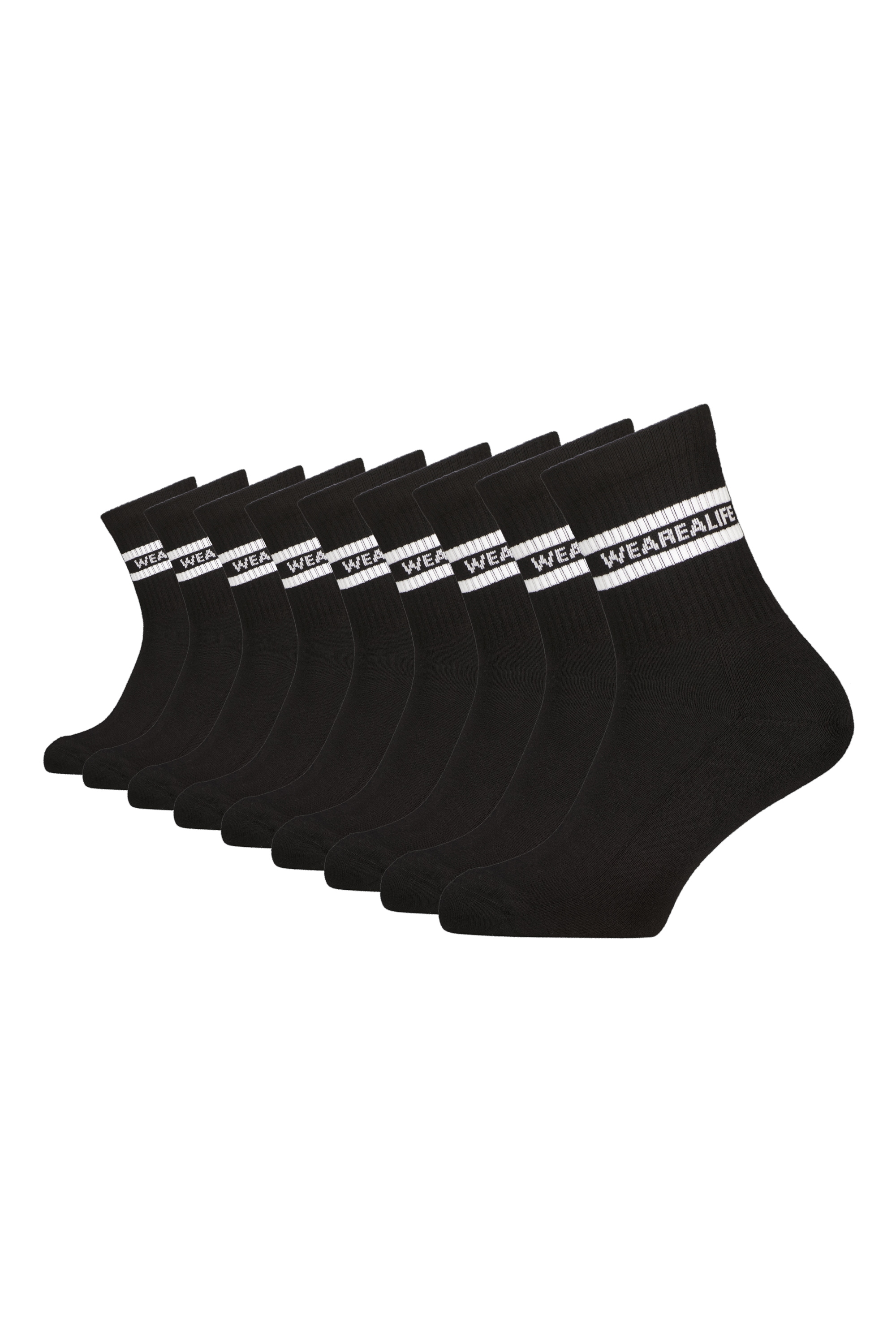 Alife & Kickin "Damen 9 PACK - HenjaAK Langsocken, Tennissocken, Socken" Spar-Set, sportliche Tennissocken mit Streifen, aus Baumwolle mit weichem Bund