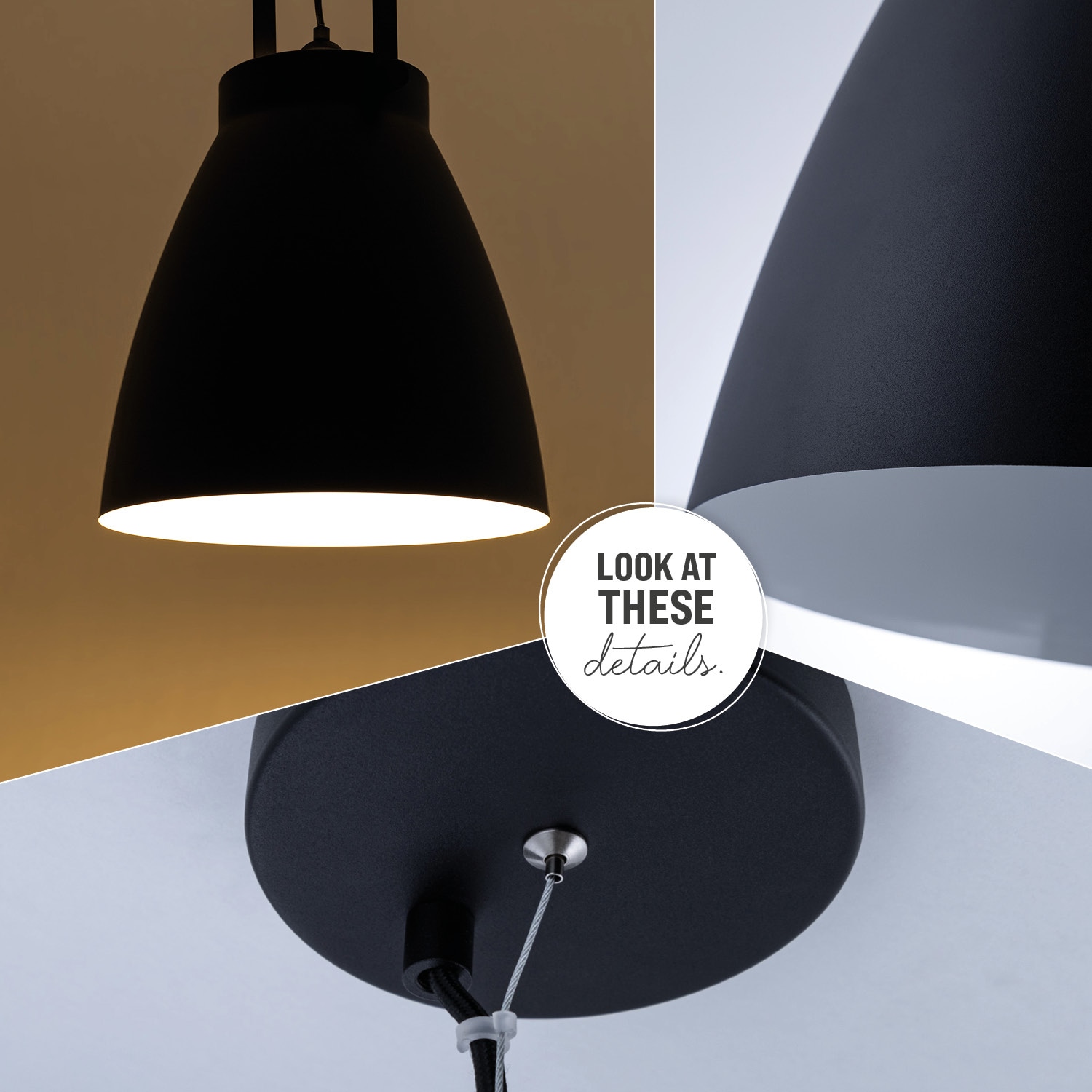 Paco Home Pendelleuchte »BOONE PD«, 1 flammig, Leuchtmittel E27 | ohne Leuchtmittel, Stehleuchte Modern Wohnzimmer Industrial Scheinwerfer Design E27