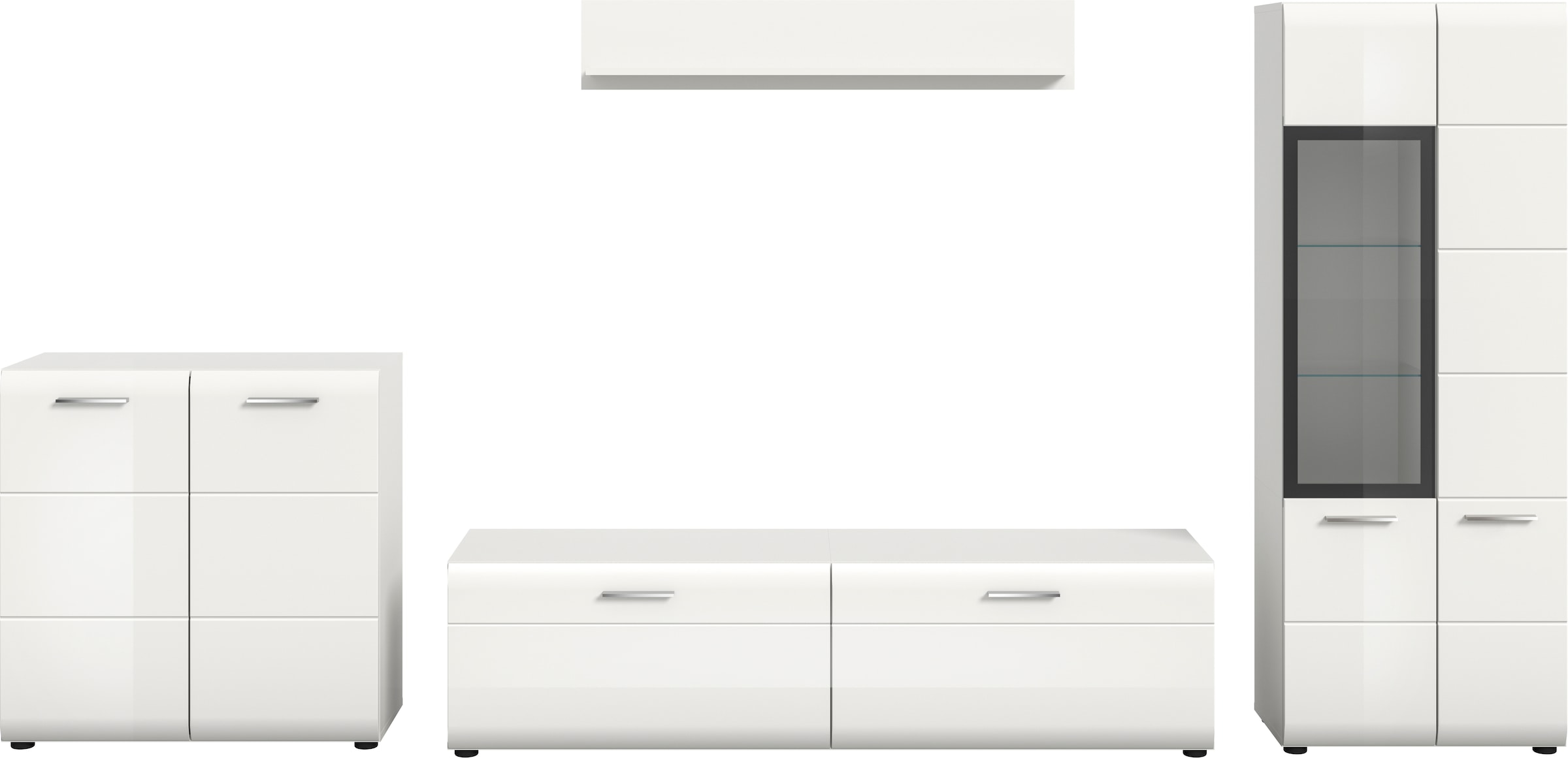 Thumbnail - Home affaire Wohnwand "FLORENZ, 4-teilige Wohn-Kombination, hochwertige MDF-Front" Set, Set, best. aus: 1 Kommode, 1 Low...