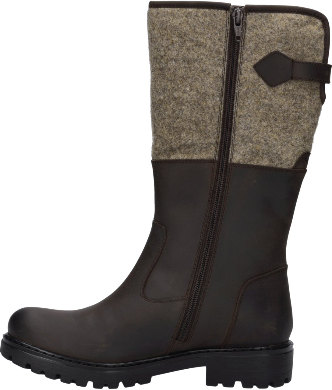 Josef Seibel Stiefel »Melinda 34«  Blockabsatz, Langschaftstiefel mit Filzbesatz, Weite G