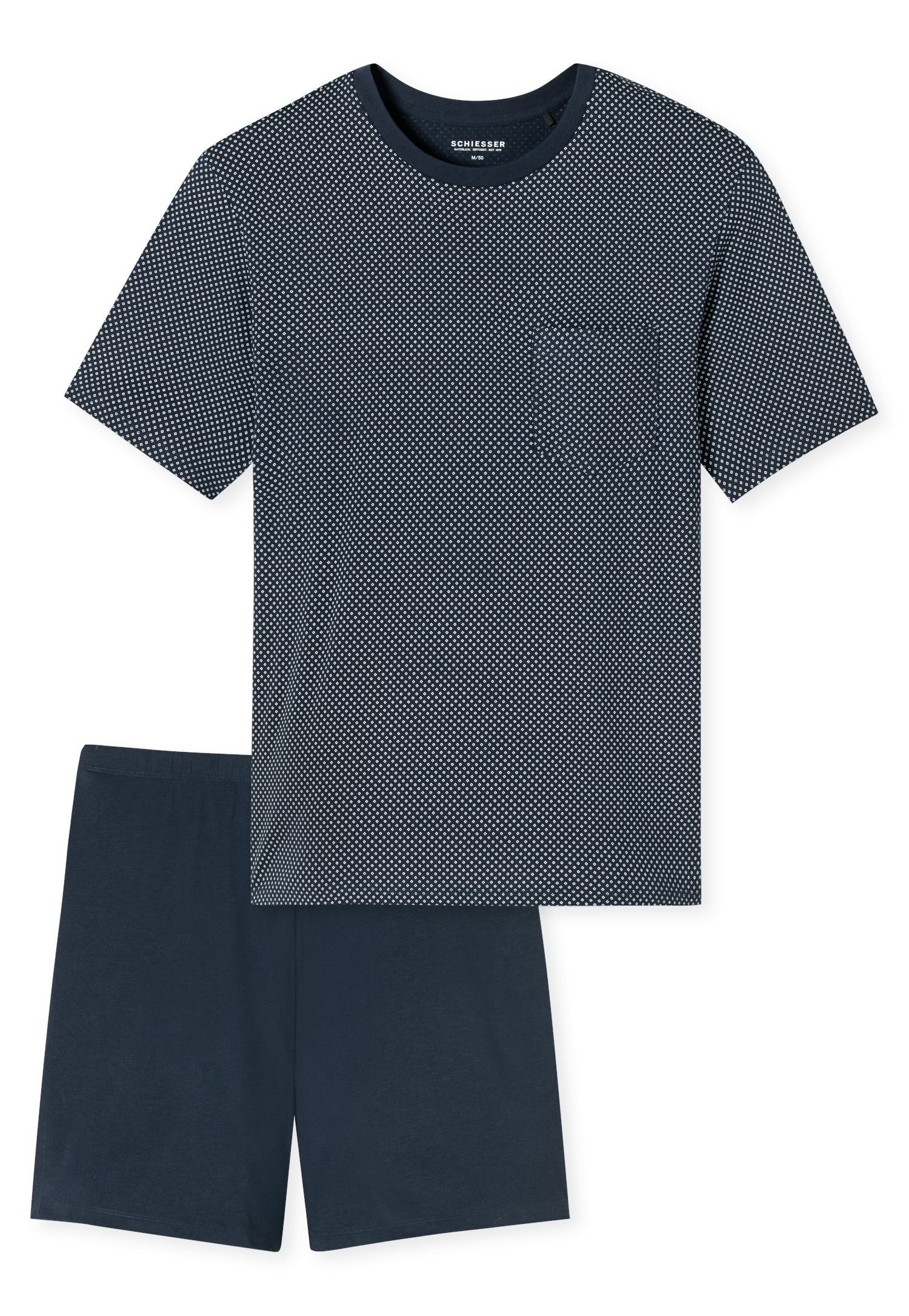 Schiesser Shorty »"Comfort Essentials"«, (2 tlg.), mit gemustertem Oberteil