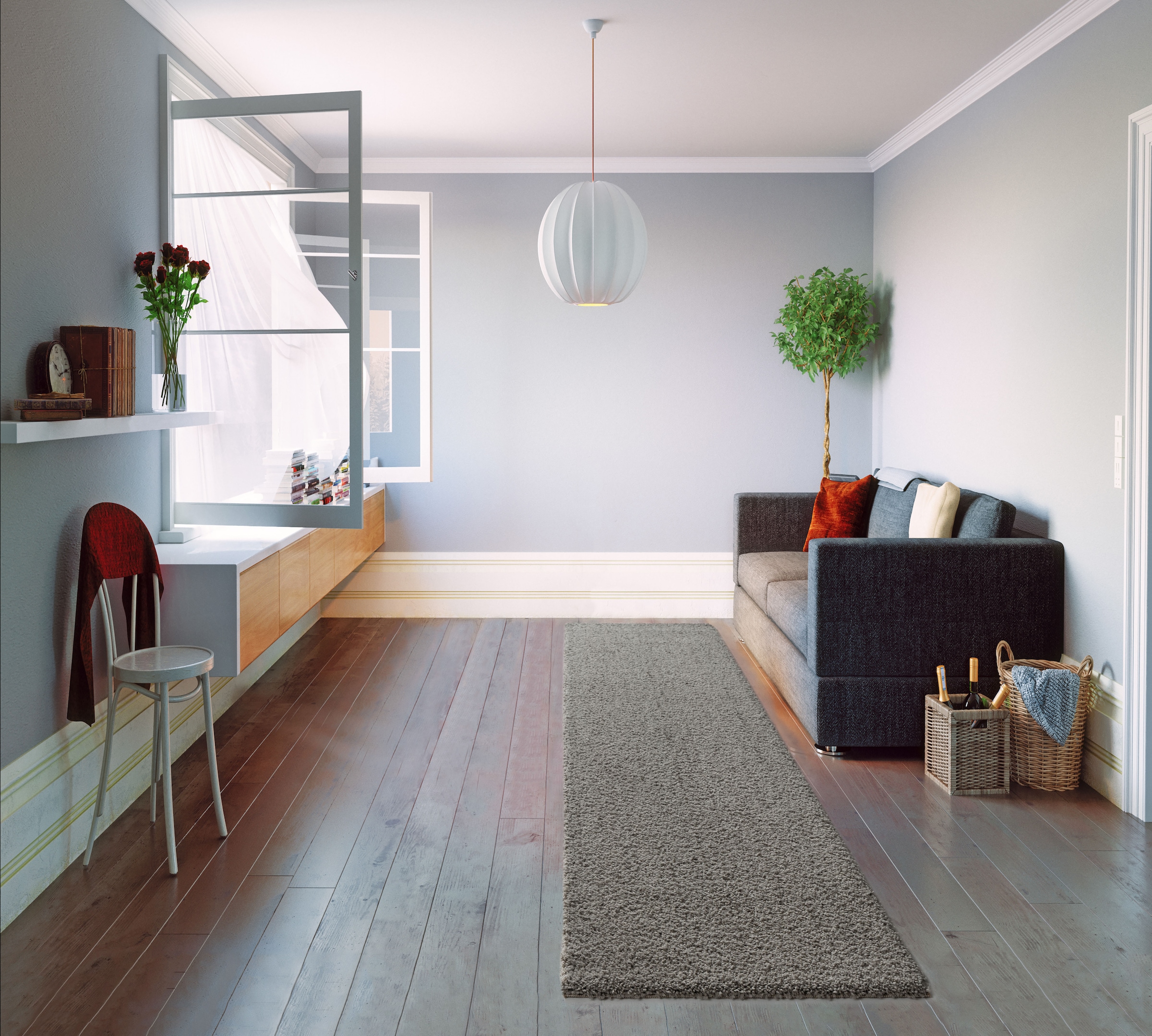 my home Hochflor-Läufer »Vince«, rechteckig, 31 mm Höhe, besonders weich durch Mikrofaser, extra flauschig