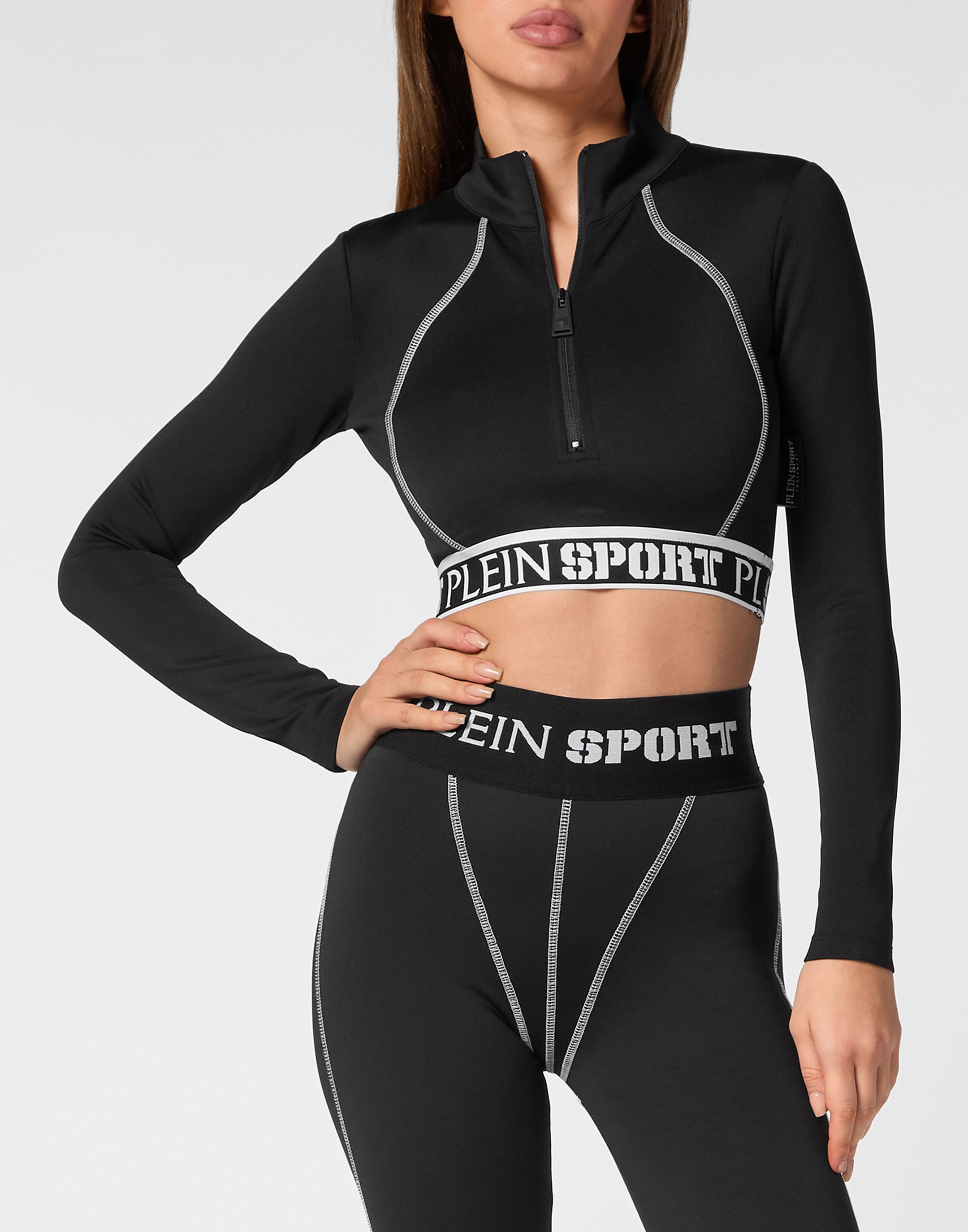 PLEIN SPORT Lauftop "Sport Top Cropped Top"