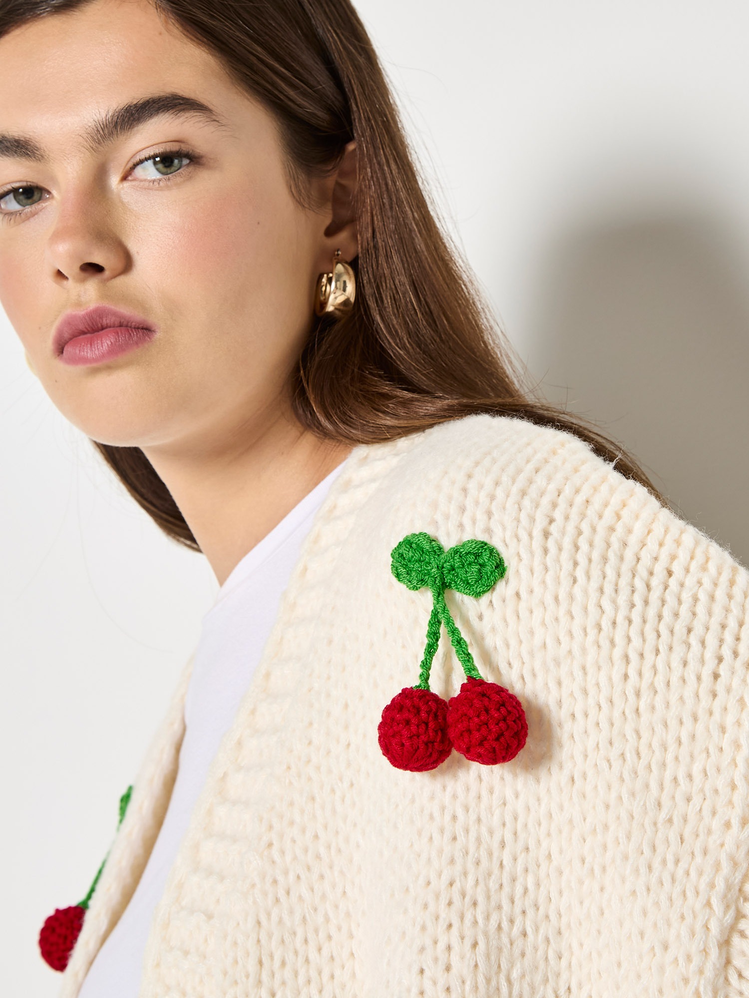 Apricot Strickjacke »Strickjacke« und Häkelverzierung