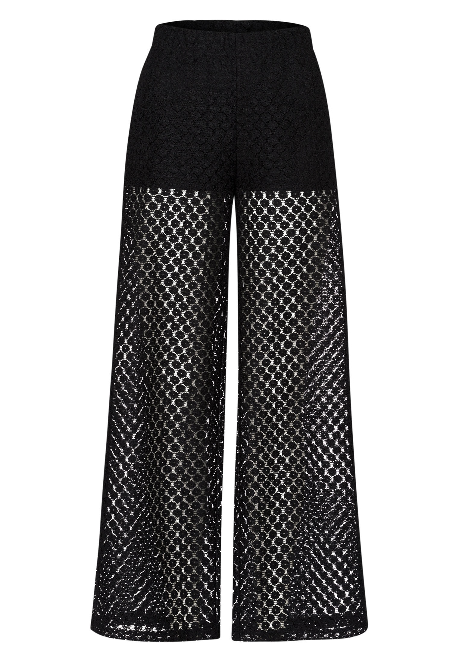 Zero Stoffhose »zero Hose transparent mit Spitze«, Lochmuster