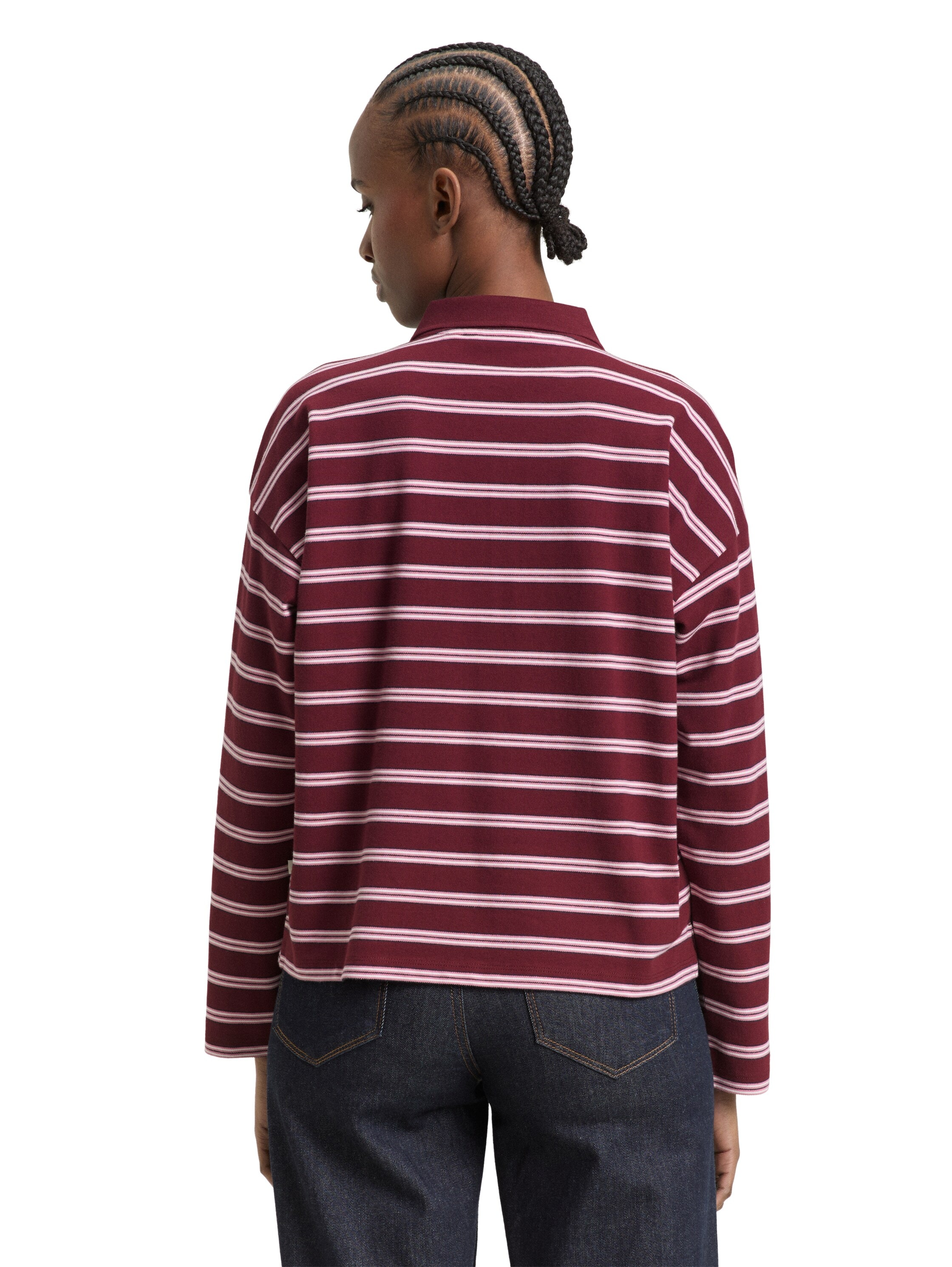 TOM TAILOR Denim Langarmshirt mit Streifen Muster