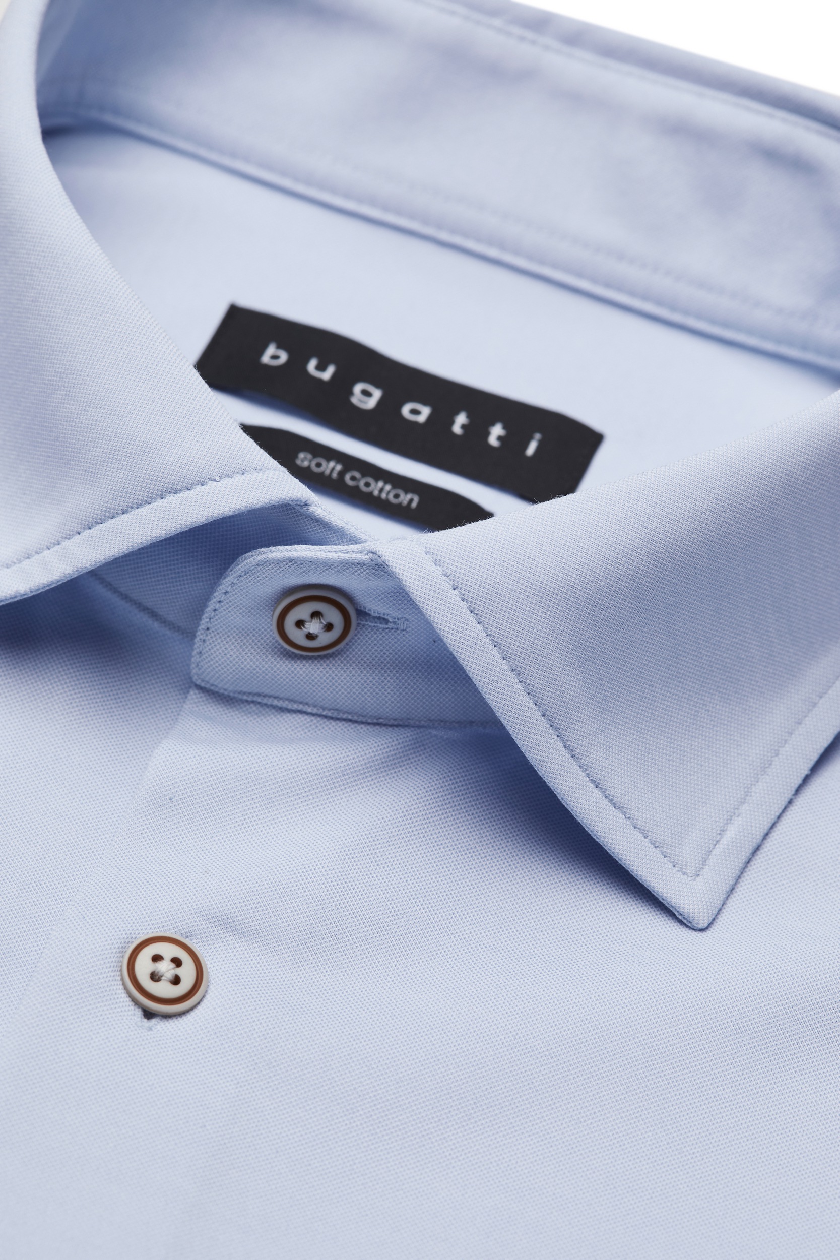 bugatti Langarmhemd, aus Jersey