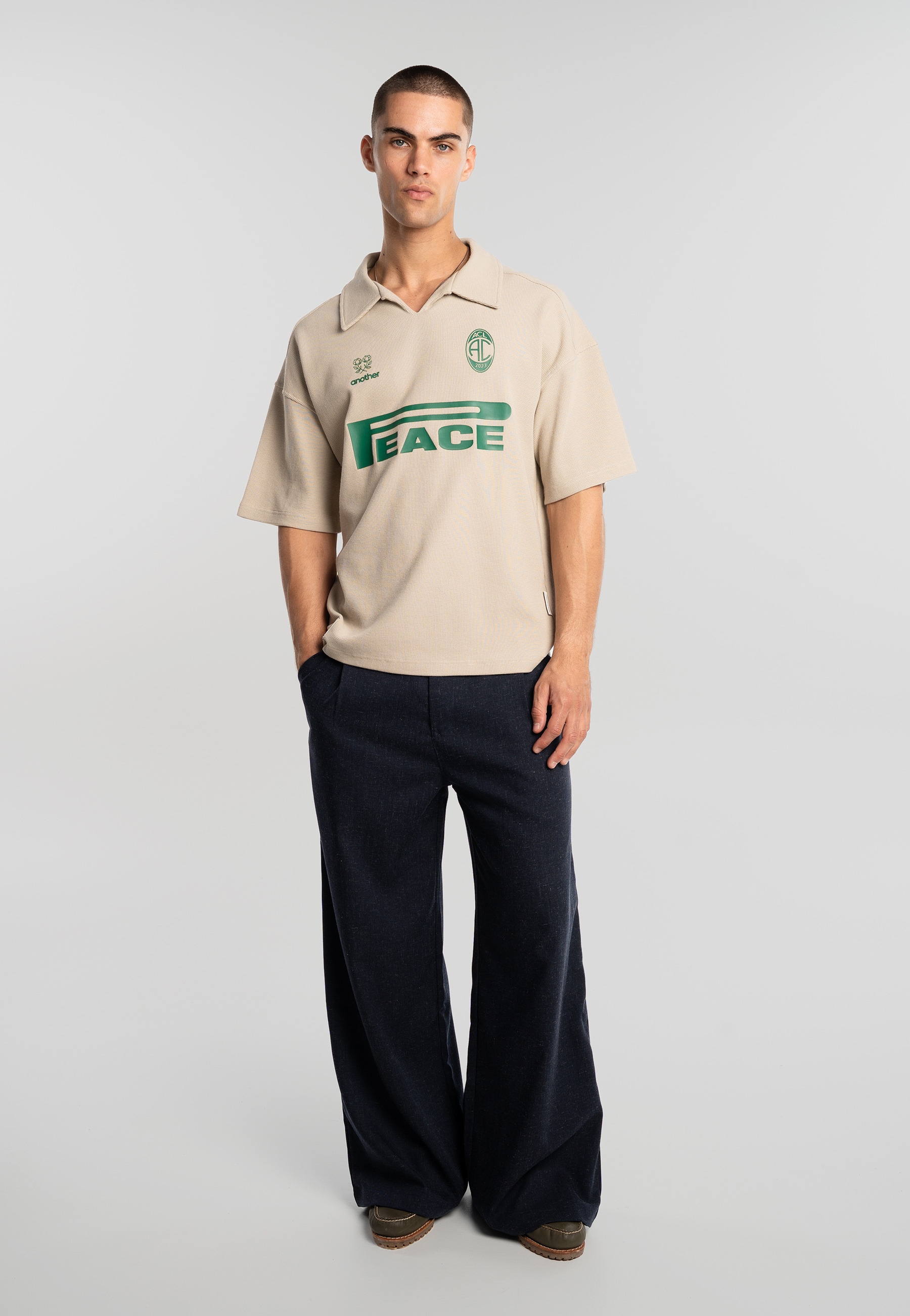 Another Cotton Lab Poloshirt »Another Cotton Lab Peace Waffle Polo« 1