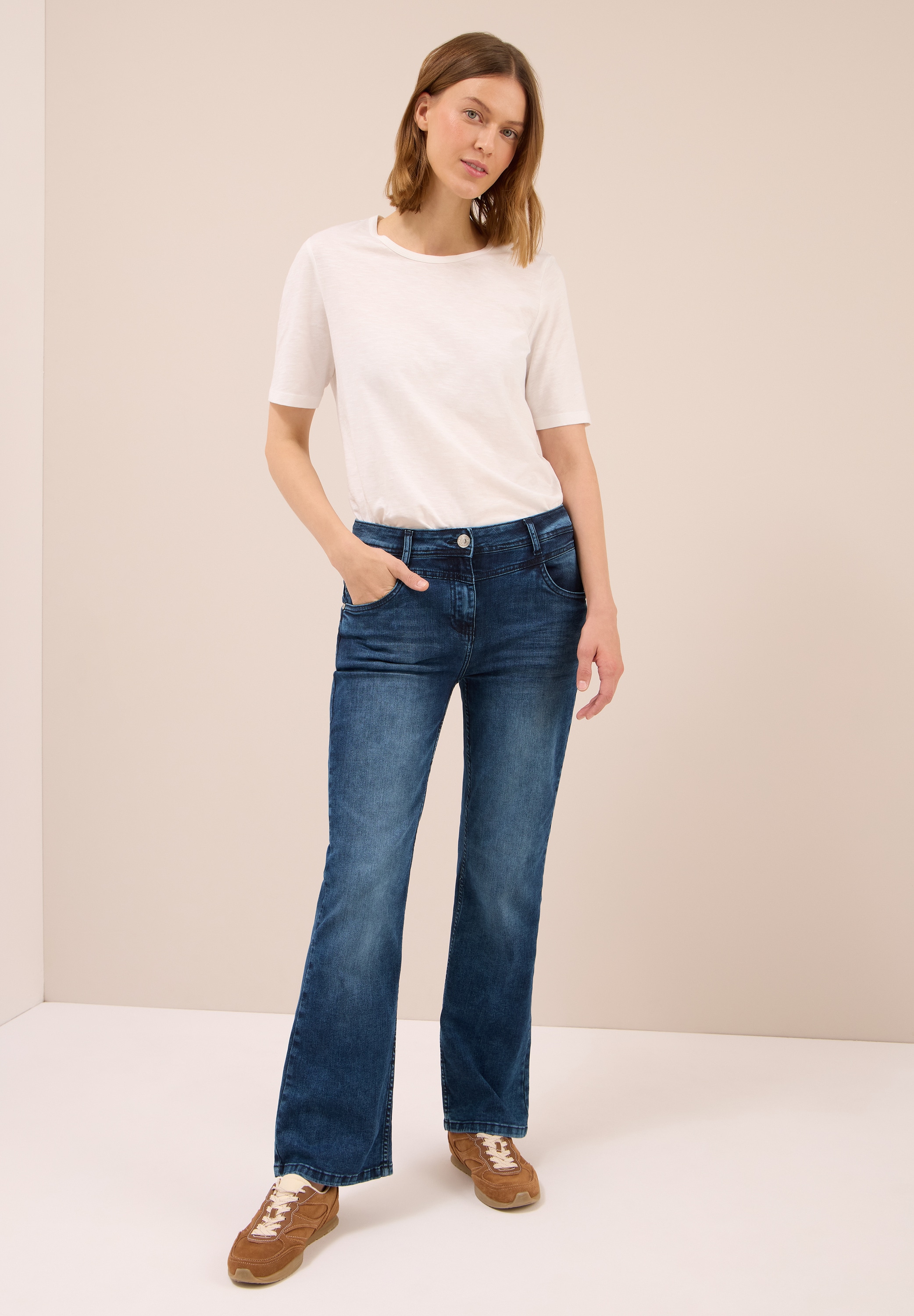 Cecil Bootcut-Jeans High Waist