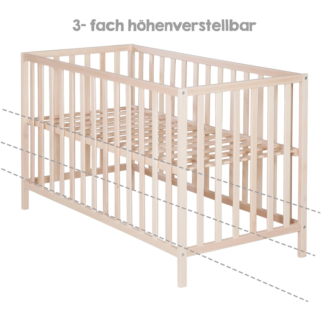 roba® Babybett »Cosi, natur«, Liegefläche 60x120 cm