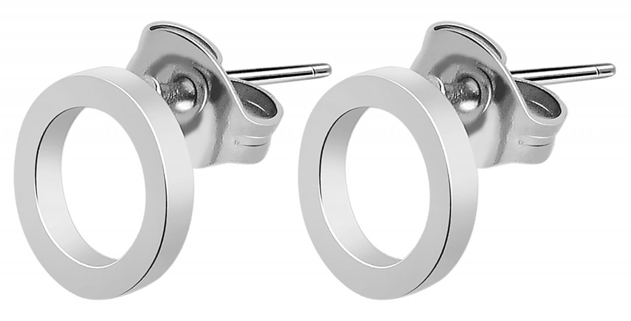 Adelia´s Paar Ohrhänger »Damen Ohrstecker aus poliertem Edelstahl Ø 8 mm«
