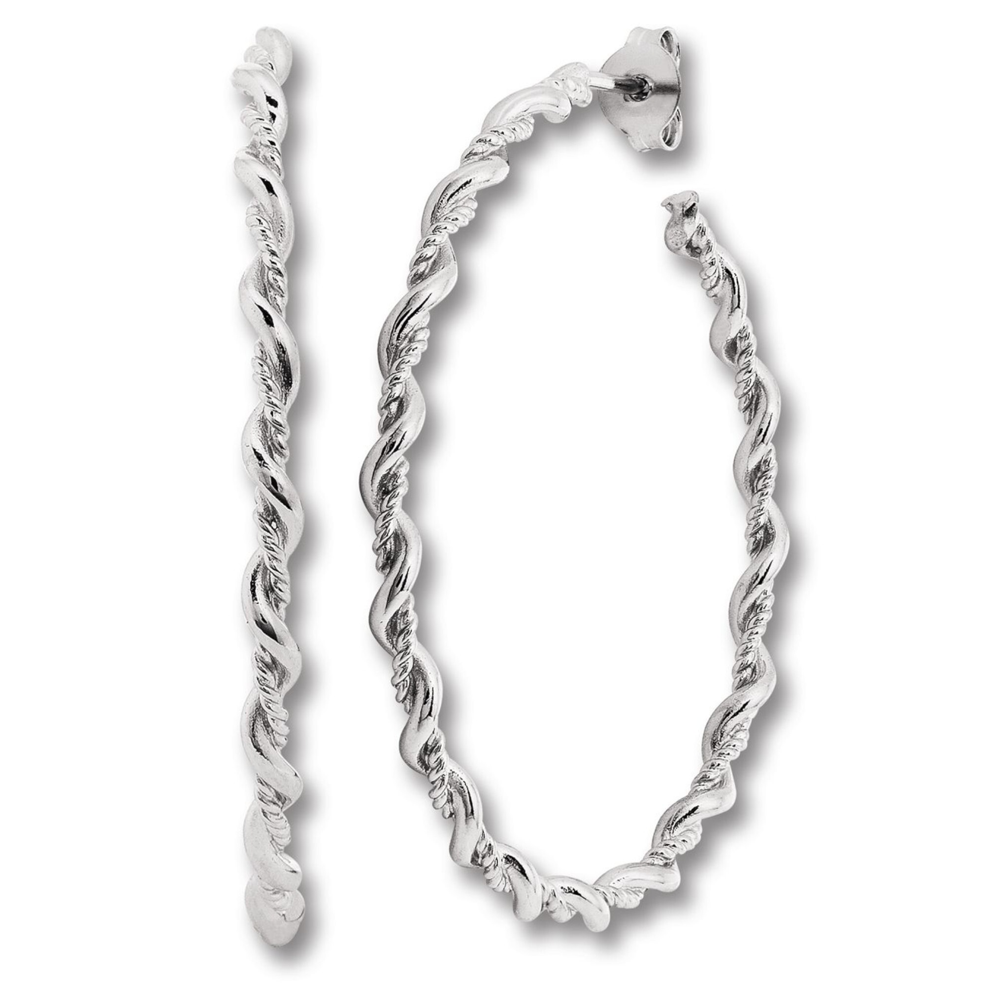 Paar Creolen ONE ELEMENT "Ohrringe Creolen aus 925 Silber Ohrringe Creolen aus 925 Silber", silber, Ohrringe, Damen, Damen, Silber 925 (Sterlingsilber), Zeitlos elegant – mit Liebe zum Detail gefertigt 2