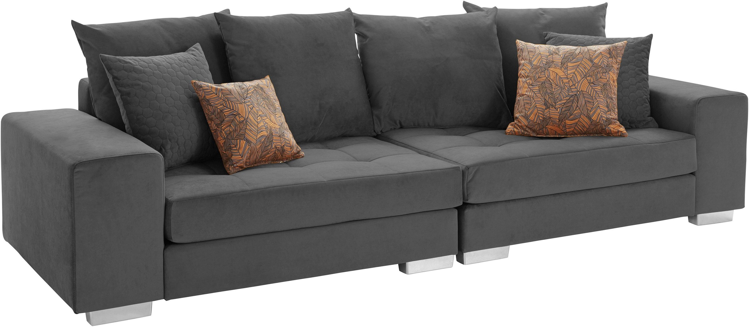 INOSIGN Big-Sofa "Vale", mit Steppung im Sitzbereich, Federkern und Zierkissen