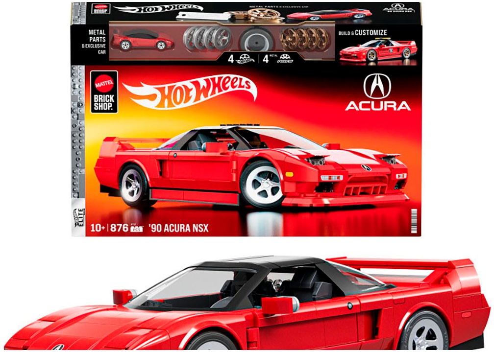 Mattel® Modellbausatz »Mattel Brick Shop Hot Wheels, ELITE SERIES ACURA«, (876 St.), 1:16