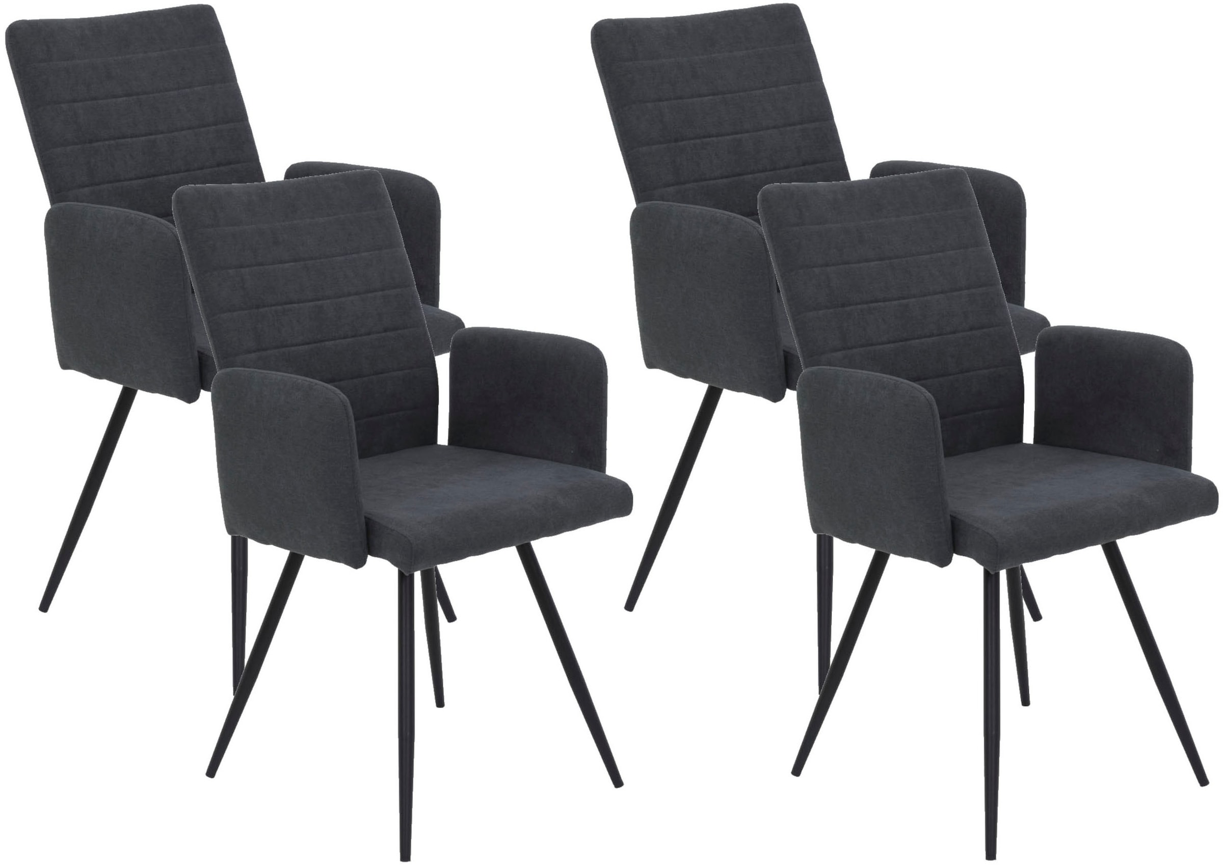 HELA 4-Fußstuhl "PARIS" (Set) 4 Stk.4-Fuß,Rundrohrgestell konisch,mit Armle günstig online kaufen