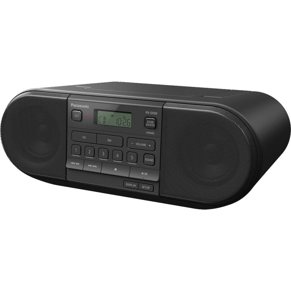 Panasonic Boombox »RX-D500EG-K CD-«, (FM-Tuner-UKW mit RDS 20 W)