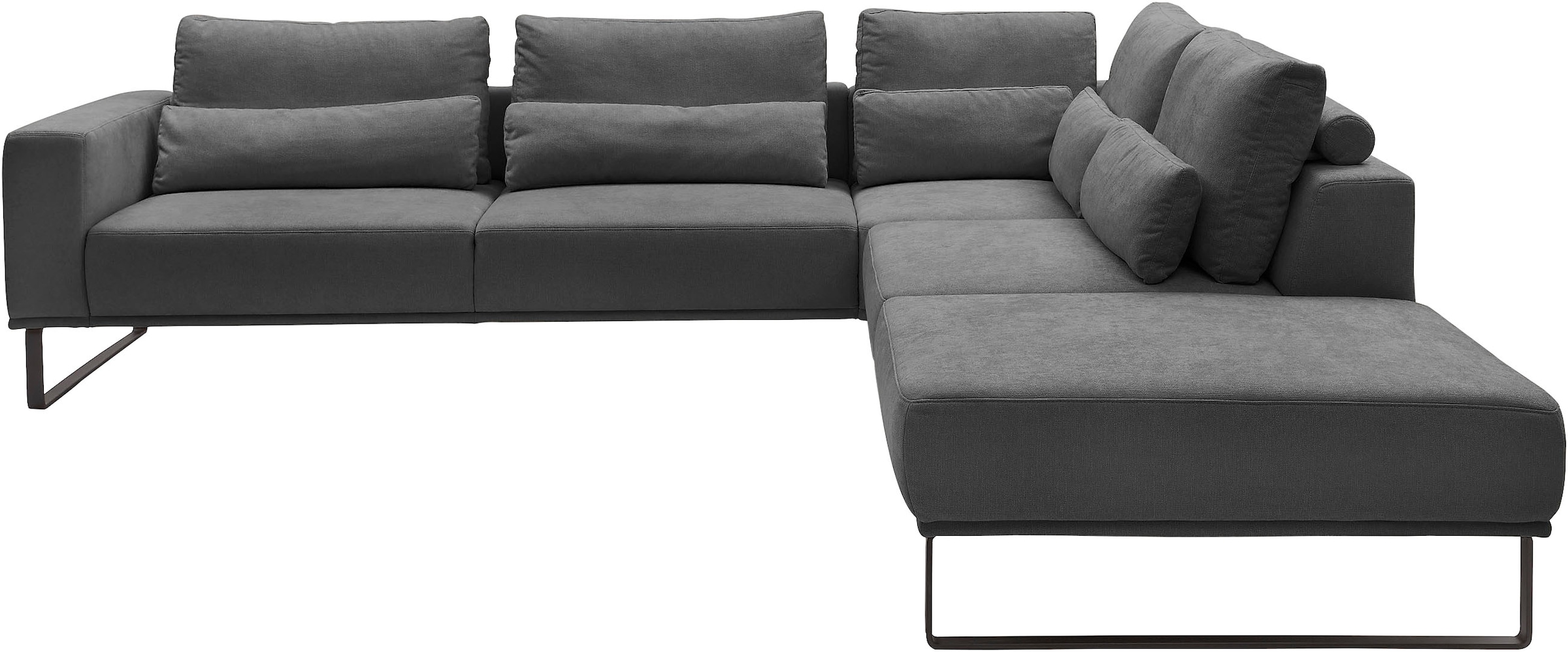 Musterring "JustB PM100 Federkern & Kaltschaum, bequem, Breite 308cm, L-Form" mit Sitztiefenverstellung und Kissen, mit Metallkufe, Maße 290x308 cm