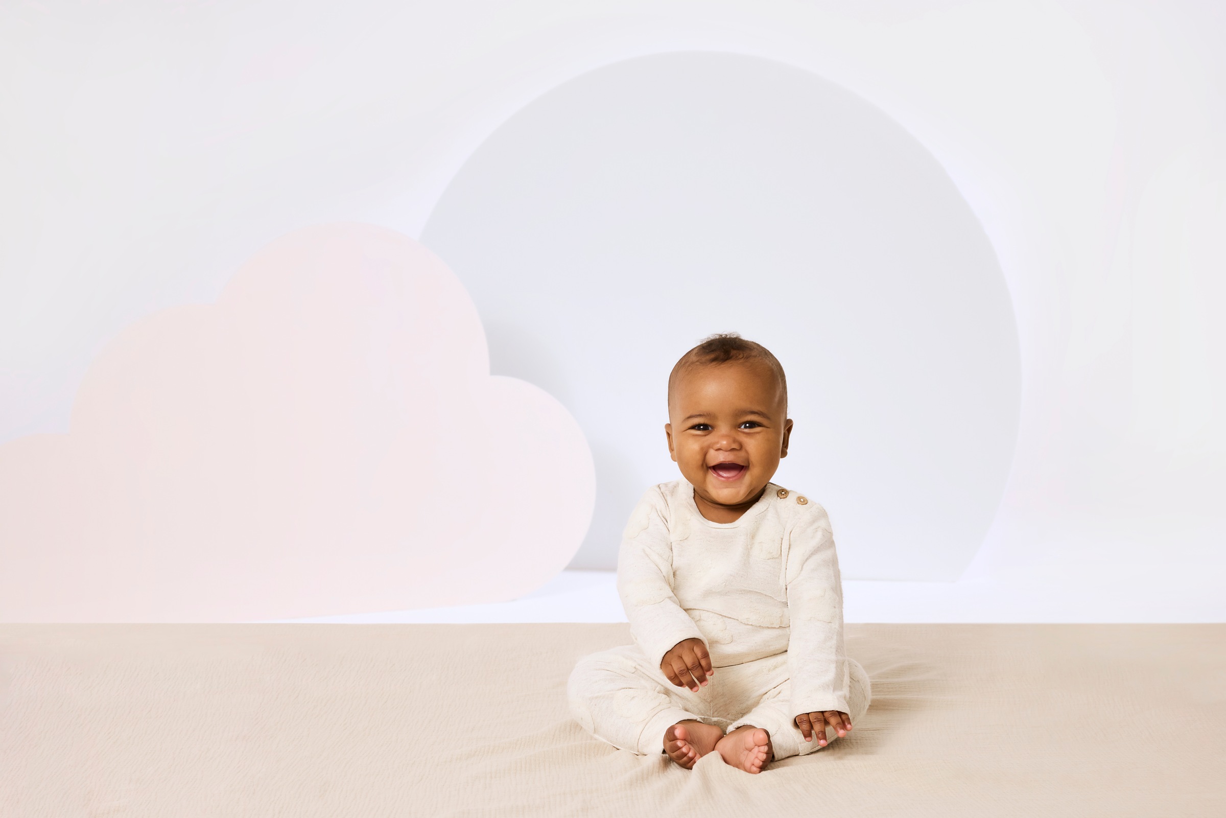 HUGGIES babywear Langarmshirt & Hose »HUGB PANT SET« Set, 2 Stk. mit Bärchen-Motiv, melierte Optik