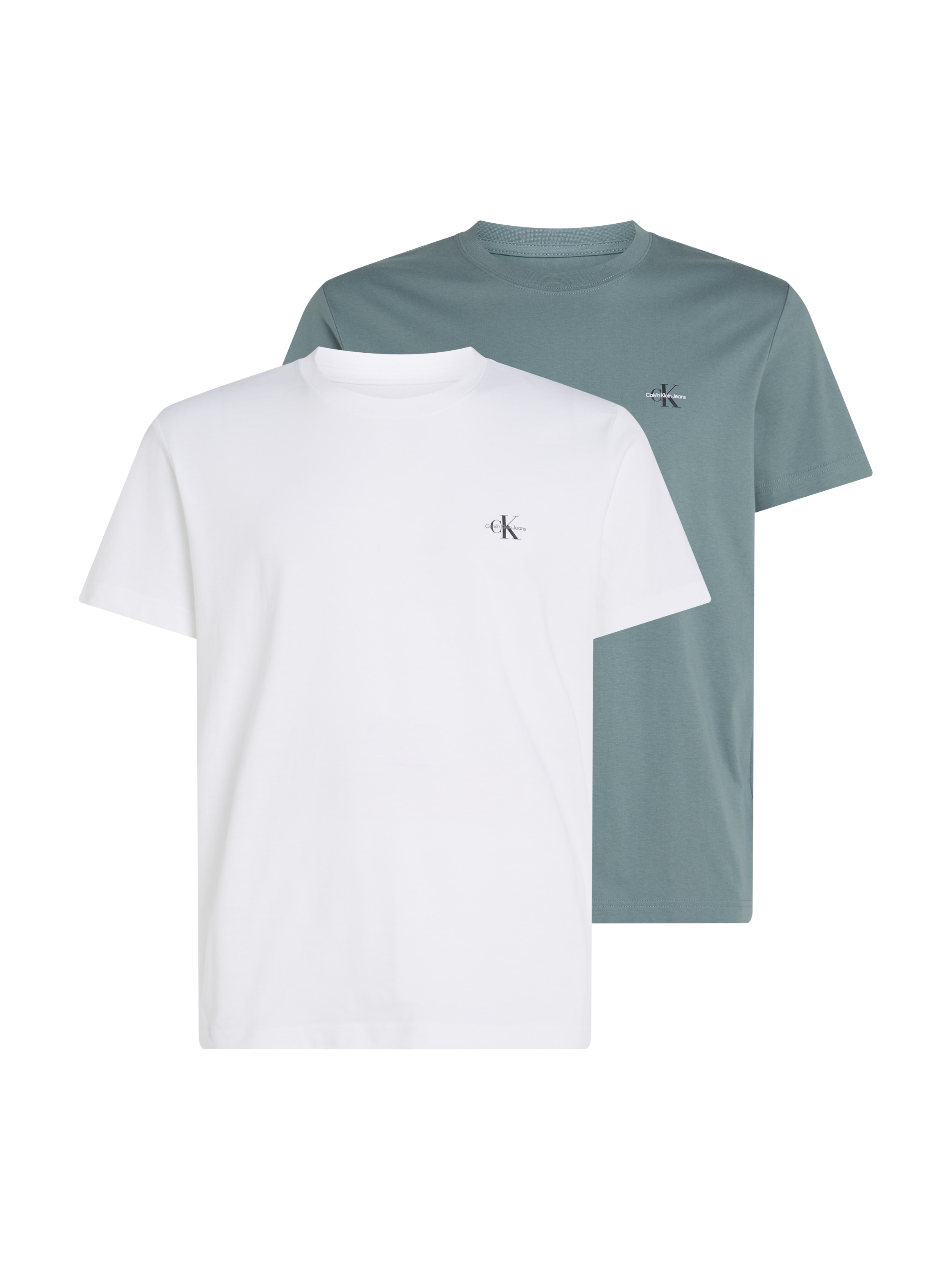 Calvin Klein Jeans T-Shirt »2 PACK MONOLOGO T-SHIRT«, (Packung, 2er-Pack), mit Rundhalsausschnitt