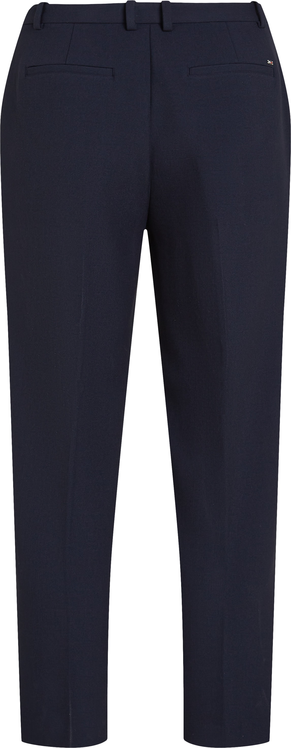 Tommy Hilfiger Webhose »PUNTO SLIM STRAIGHT PANT«, mit Bügelfalten, Metalllabel