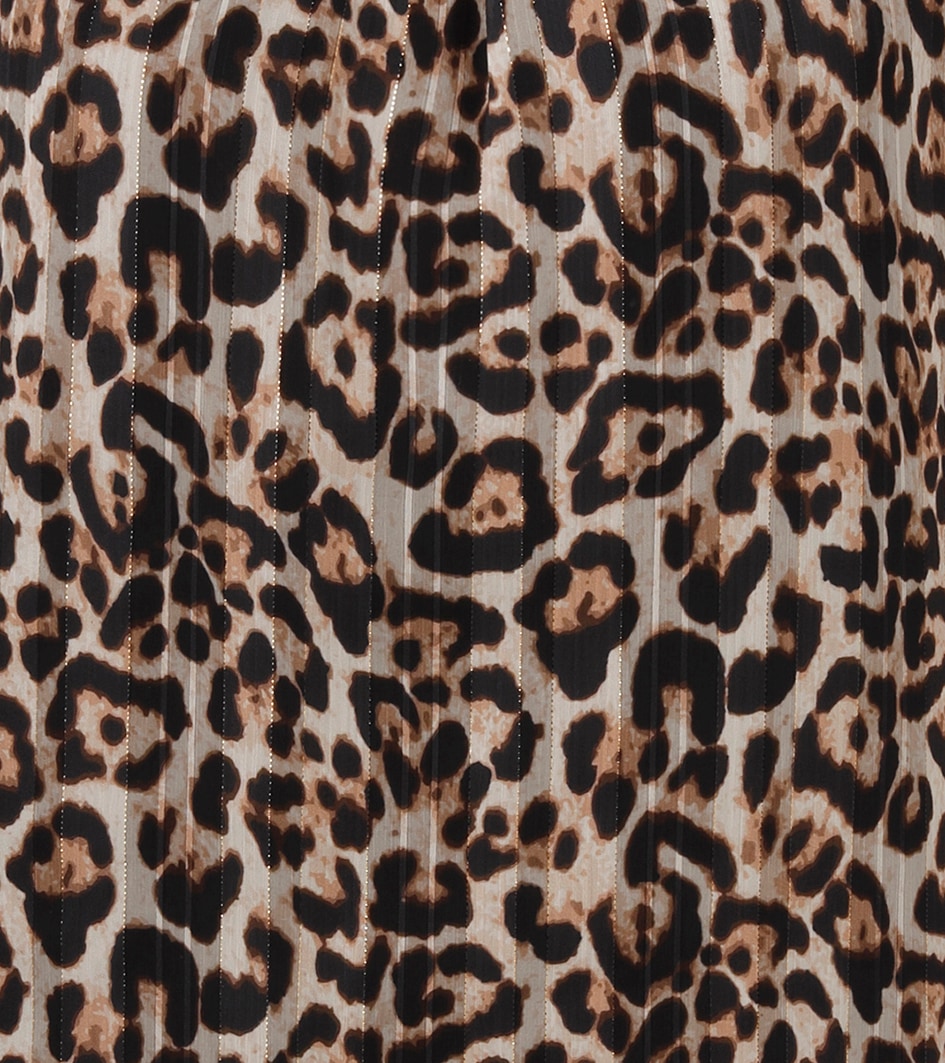 Aniston CASUAL Chiffonbluse, im Leo-Druck mit goldfarbenen Glitzerstreifen - NEUE KOLLEKTION
