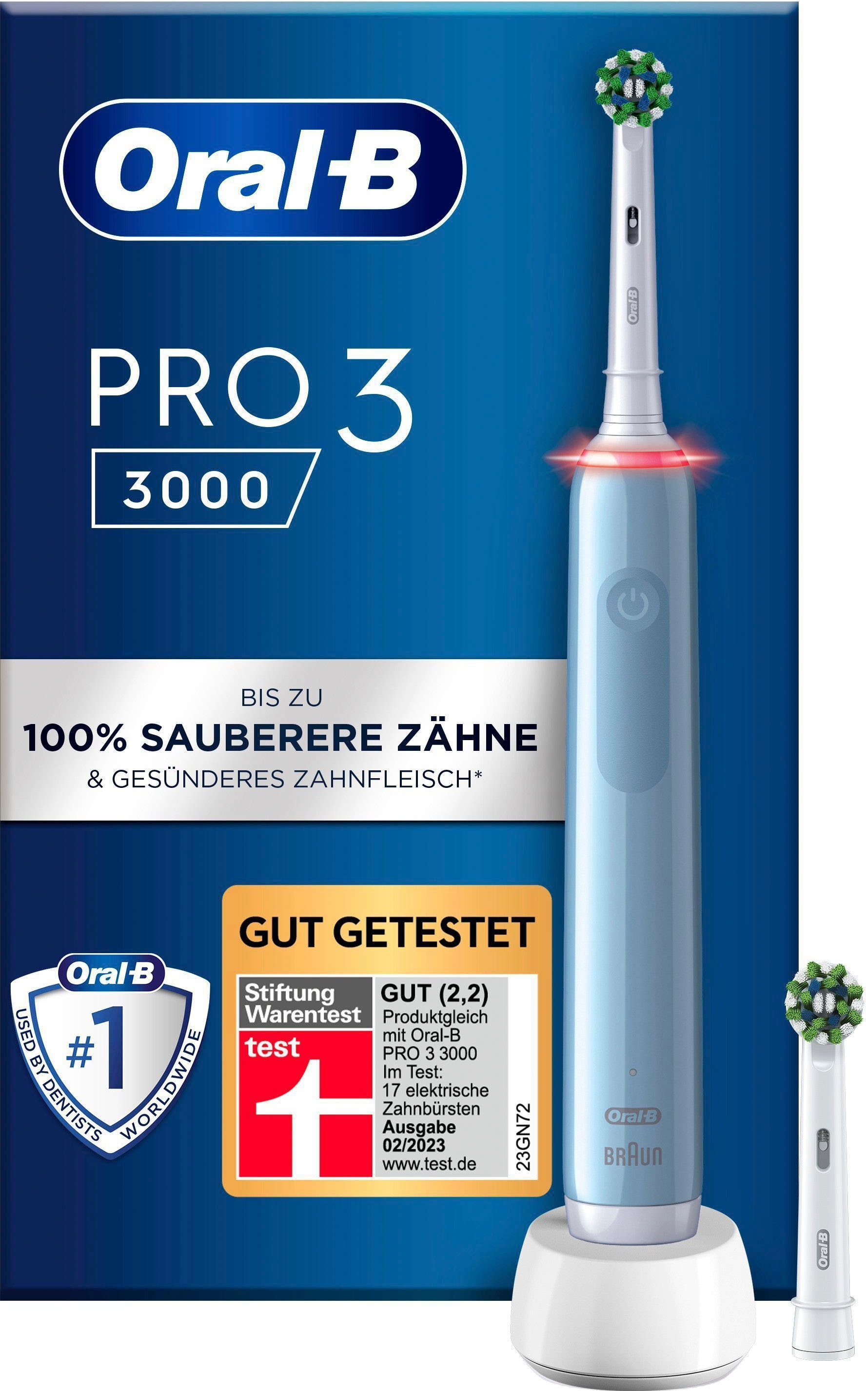 Oral B Elektrische Zahnbürste »Pro 3 3000«, 2 St. Aufsteckbürsten, 3 Putzmodi kaufen