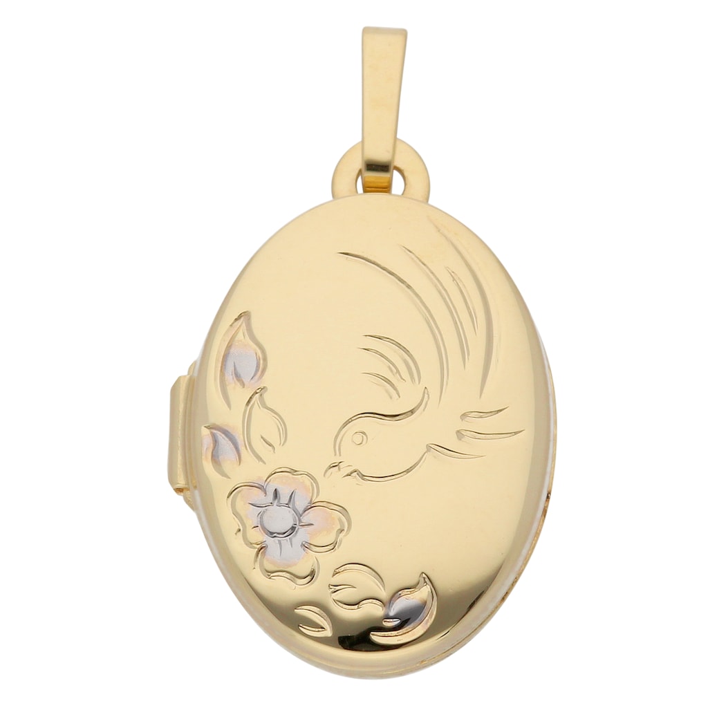 Adelia´s Kettenanhänger »333 Gold Medaillon Anhänger«, Goldschmuck für Damen