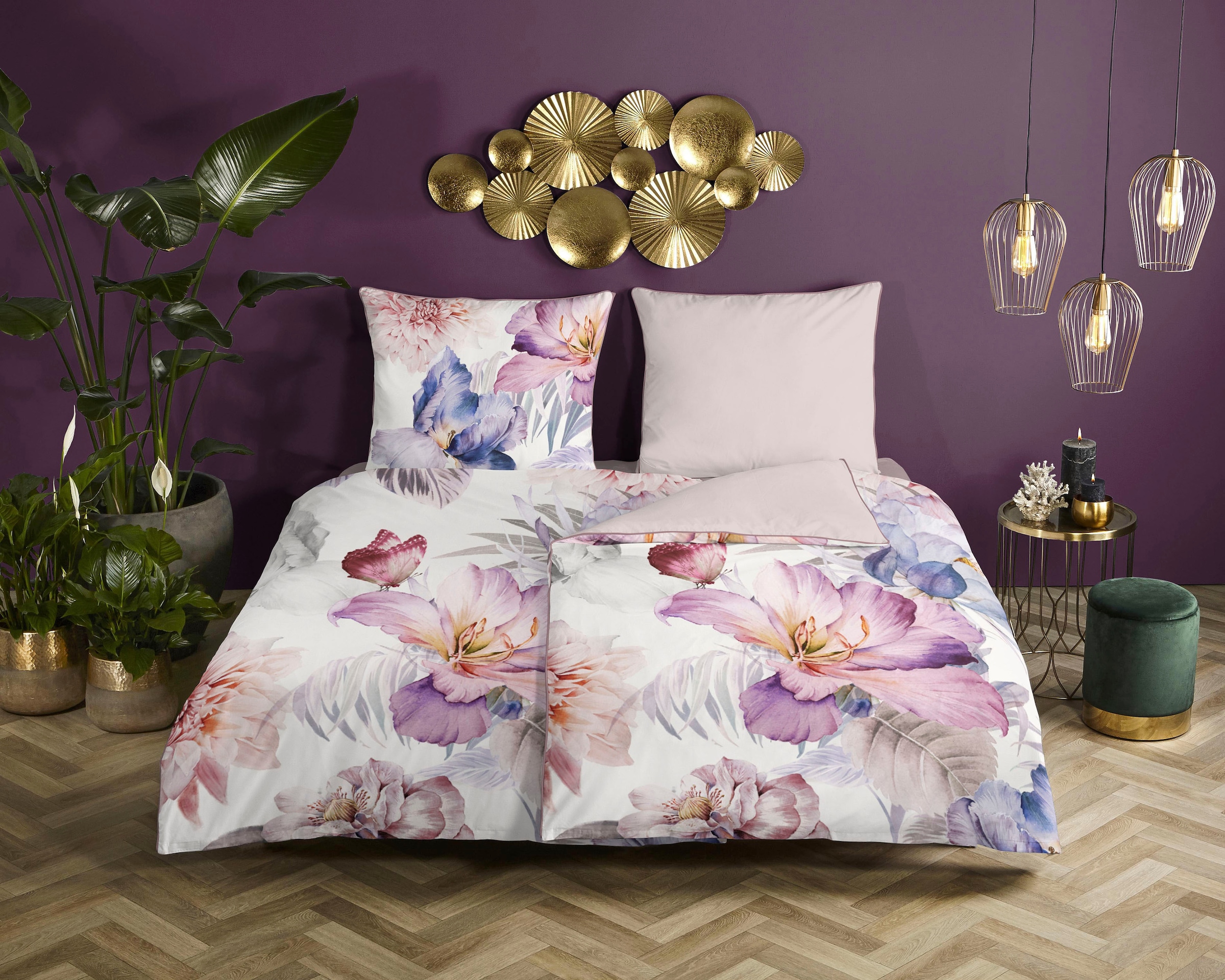 Descanso Wendebettwäsche "Caen" 2 Stk. tlg. Baumwolle, Satin, 135x200, Bies günstig online kaufen